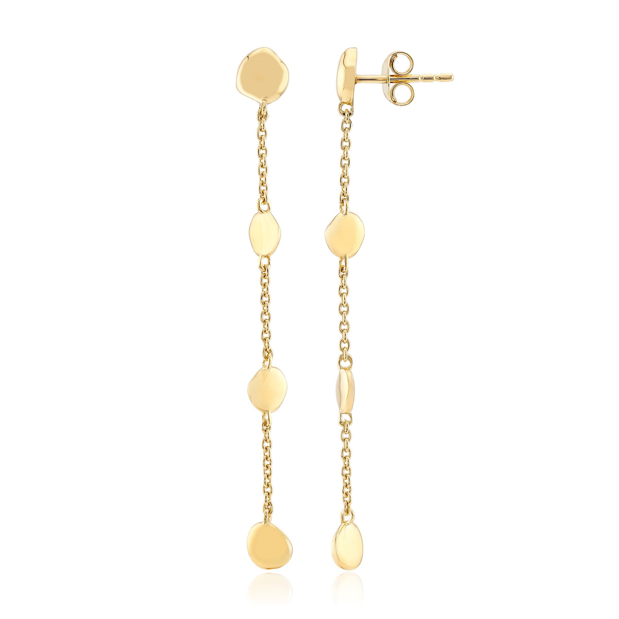 Cavill Ohrring-Set Cavill vergoldete 925er Sterlingsilber Серьги, 55 mm Kettendesign (2-tlg)