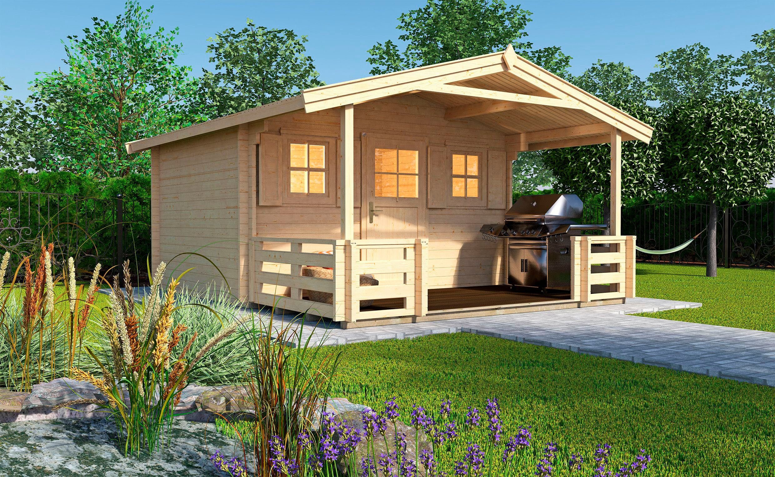 Thumbnail - weka Gartenhaus 110 B Gr.2, 28 mm, natur, BxT: 460x594 cm