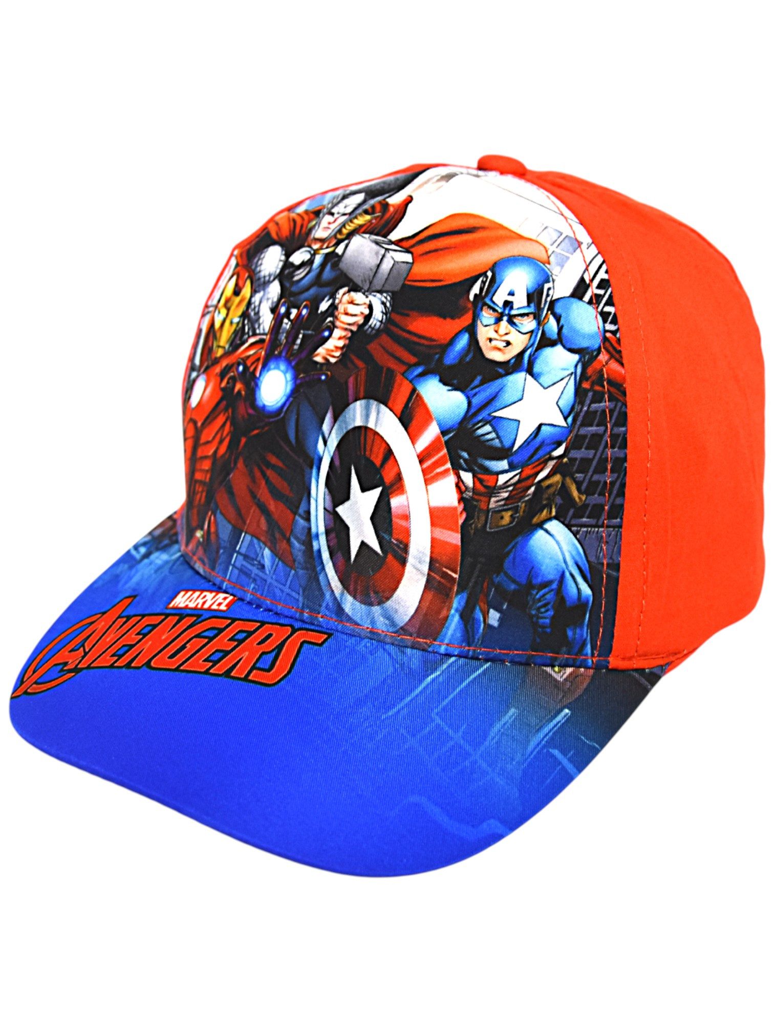 The AVENGERS Baseball Cap mit Iron-Man, Captain America & Thor Kinderhut UV-Schutz 30+ Größe 52-54 cm