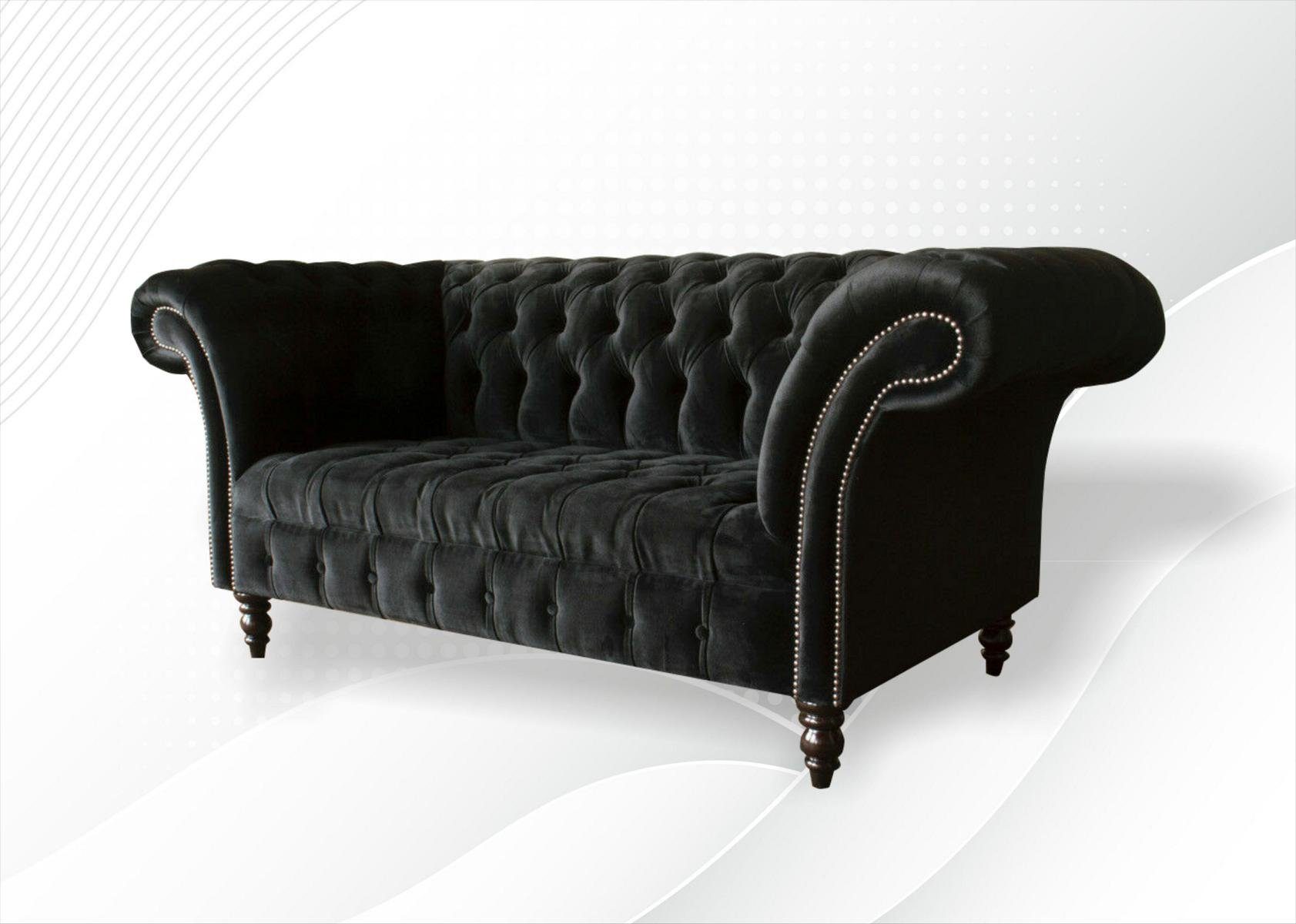Design Sitzer JVmoebel Sofa Chesterfield-Sofa, cm Couch 2 Chesterfield 185