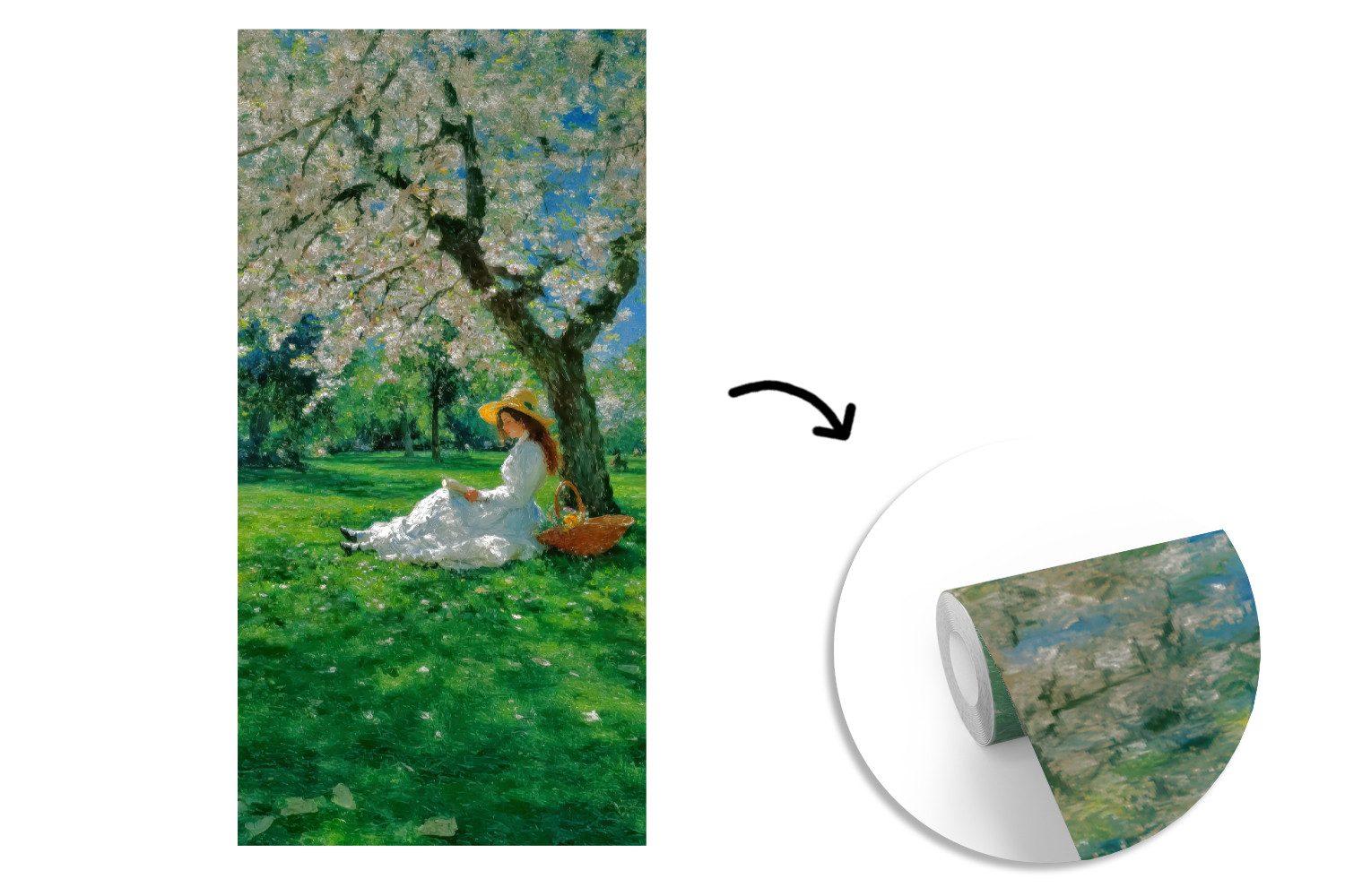 Frau – Baum – Buch