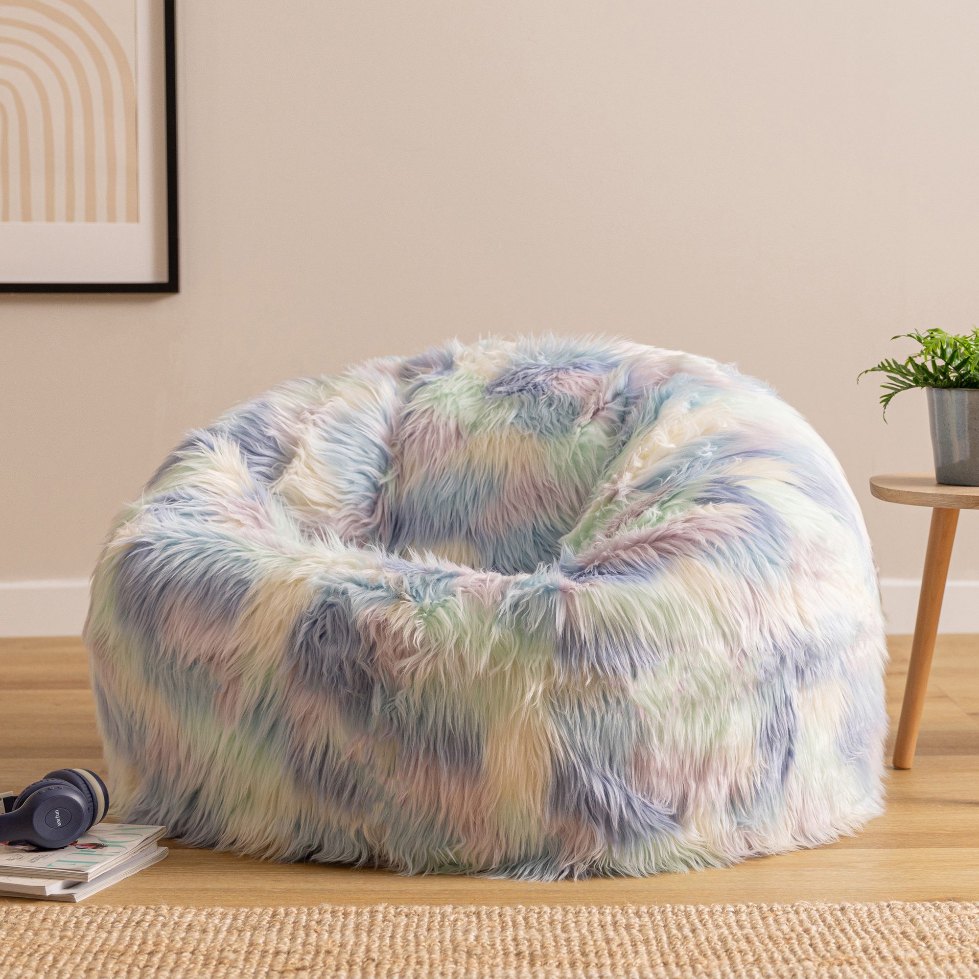 icon Sitzsack Erwachsene aus Kunstfell flauschig „Kingston“, 85x50cm, Made in Germany, für Erwachsene & Kinder, flauschig – Bild 3 von 5
