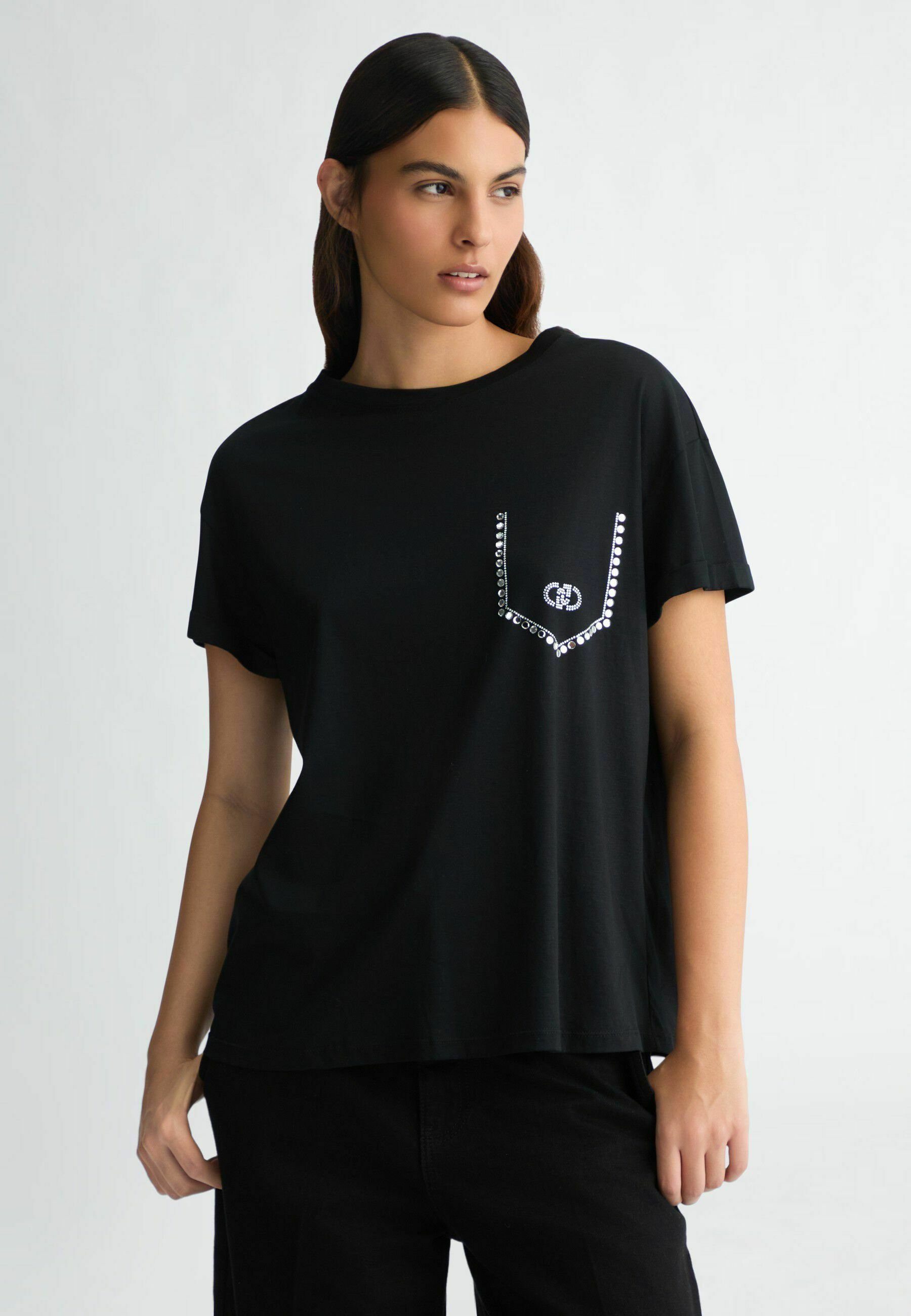 Liu Jo Kurzarmshirt ECS T-SHIRT MODA - Basic T-Shirt Damen - Kurzarmshirt
