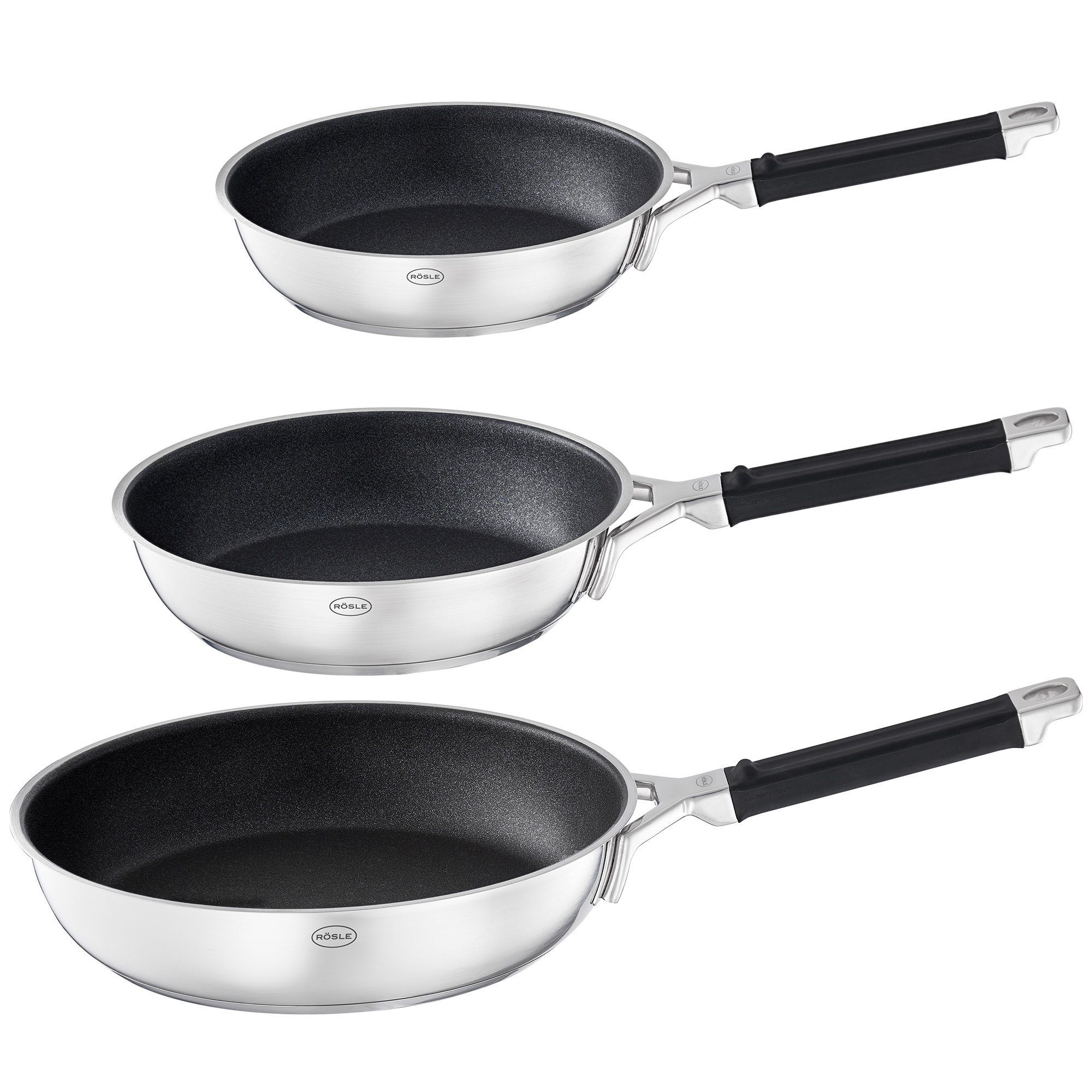 RÖSLE Bratpfanne RÖSLE Жаровни Set 3tlg. SILENCE PRO Ø 20/24/28cm