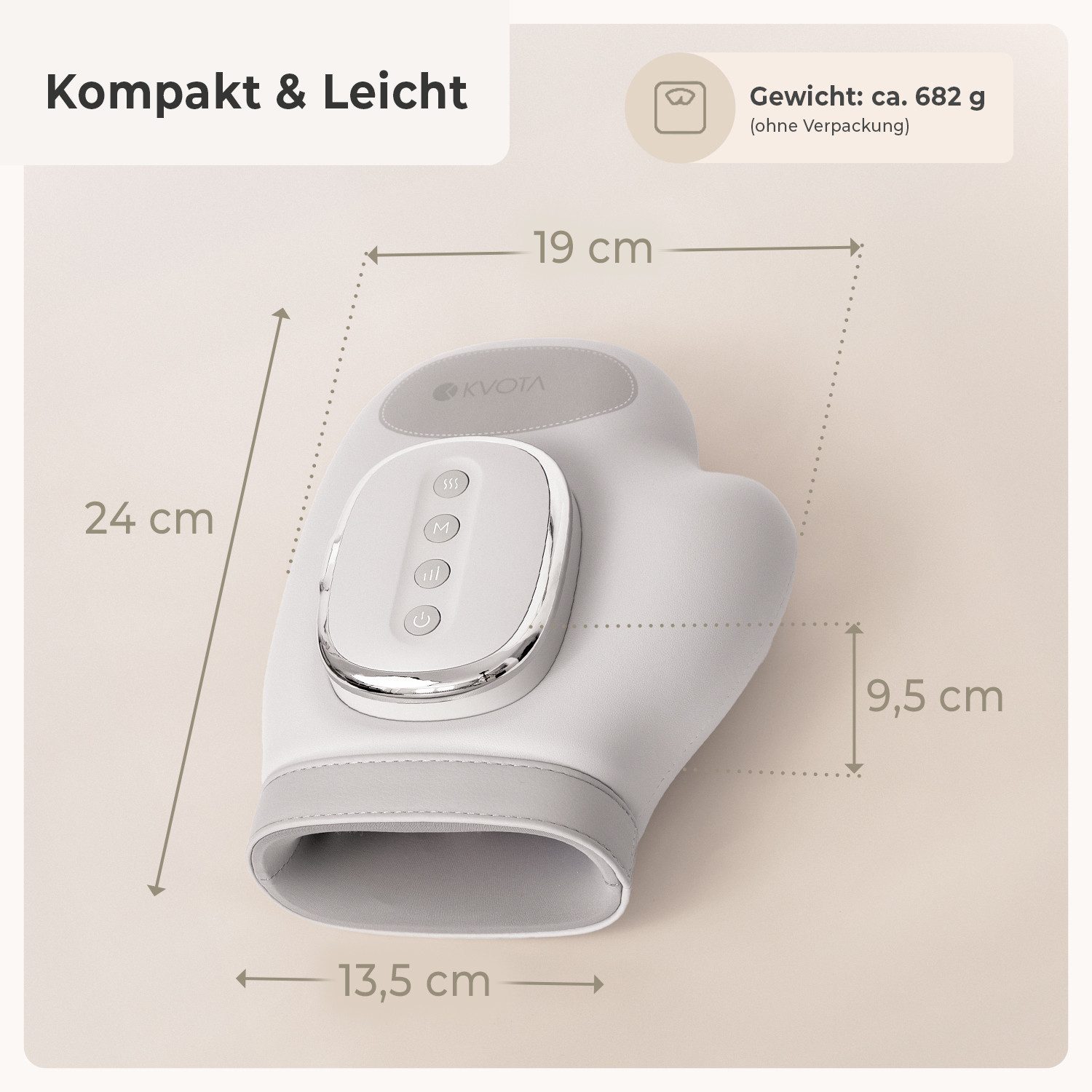 KVOTA Massagegerät Handmassager mit Wärmekompression zur Schmerzlinderung Massage, 1-tlg., für Hände, Finger & Handgelenk – Bild 4 von 5