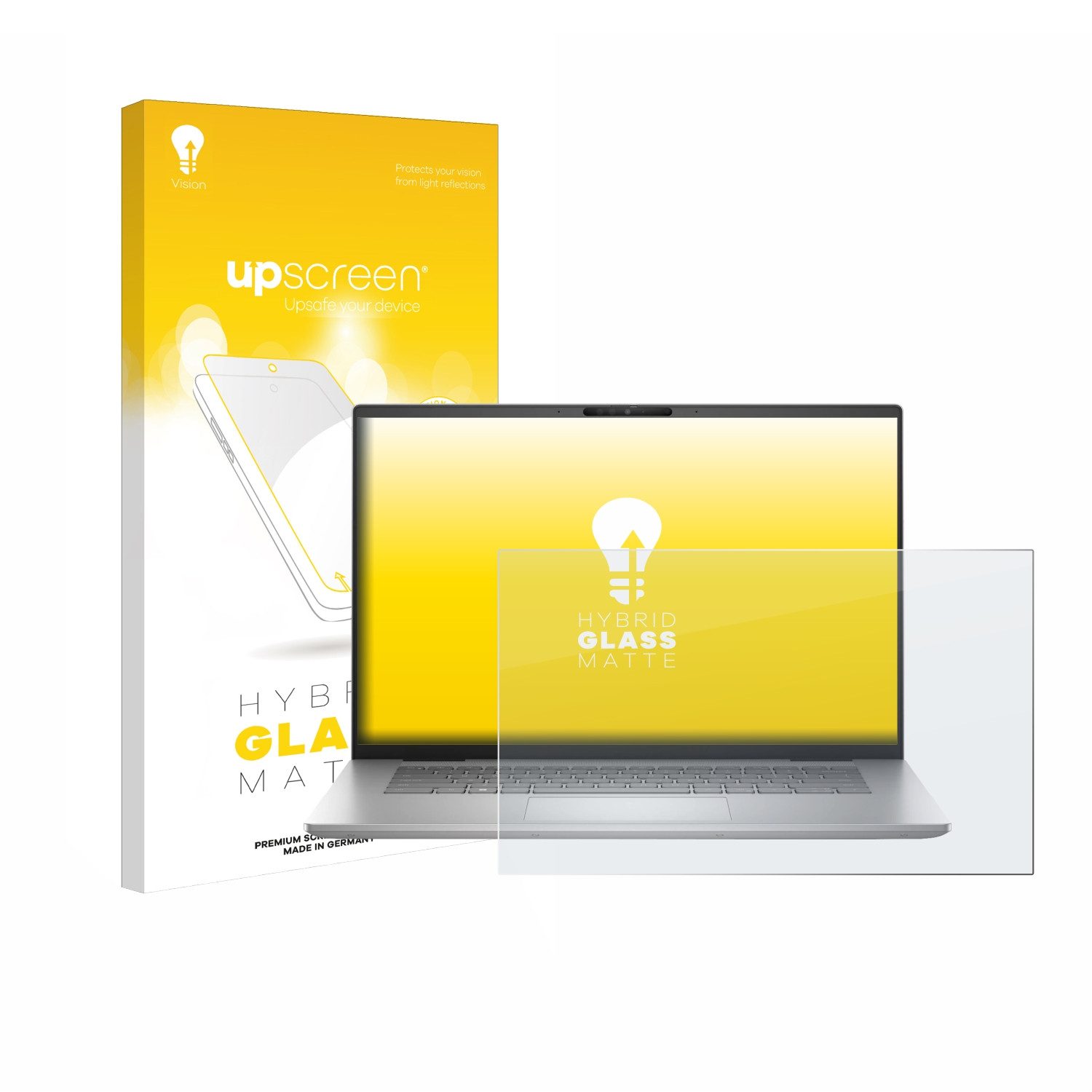upscreen Displayschutzglas Folie für Dell Inspiron 16 Plus 7630, Schutzfolie Glas Panzer Display Schutz matt