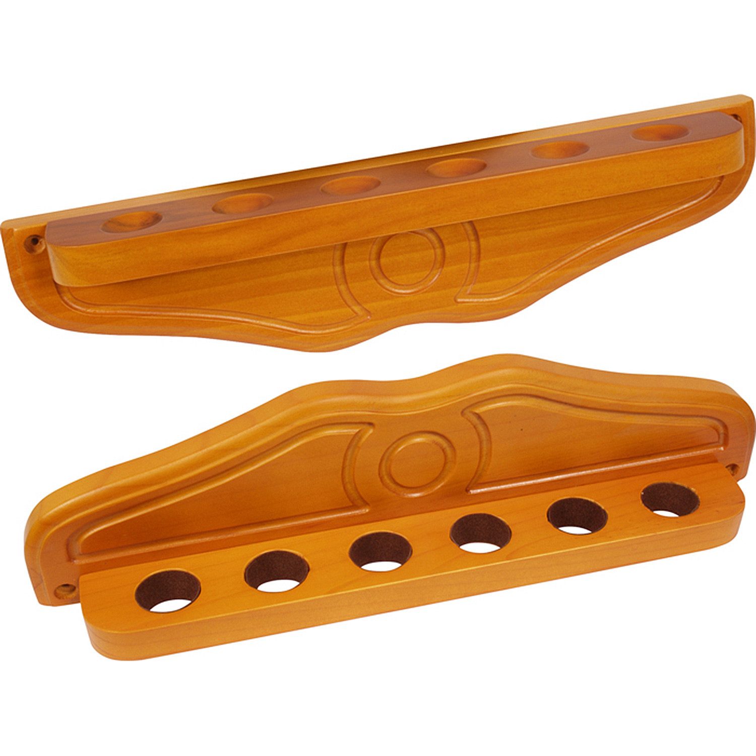 Billardqueue Billard Queue Wandhalter Deluxe für 6 Queues - Ahornholz