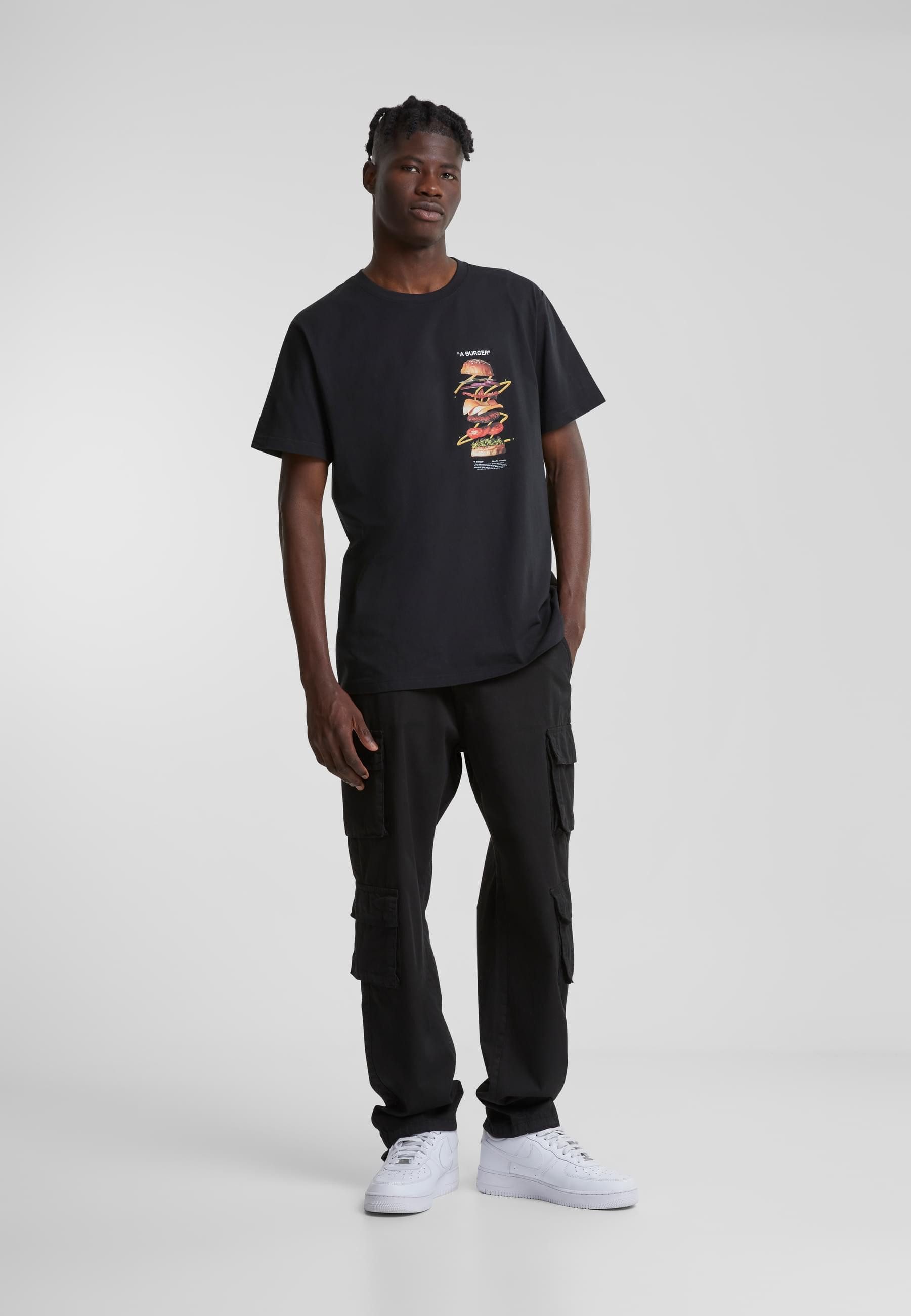 MisterTee T-Shirt MisterTee Herren A Burger Tee (1-tlg)