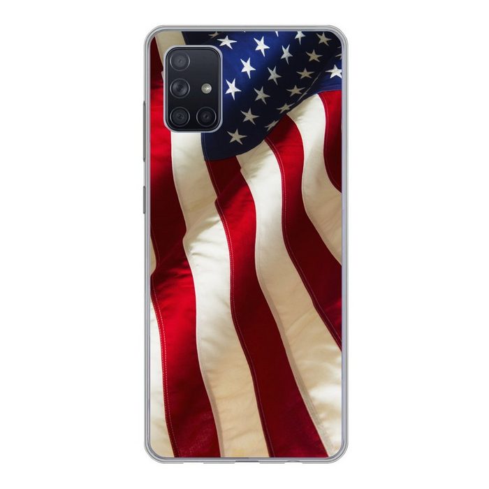 MuchoWow Handyhülle Flagge der Vereinigten Staaten Phone Case Handyhülle Samsung Galaxy A71 Silikon Schutzhülle
