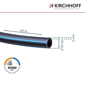 Kirchhoff HDPE-Rohr, Wasserleitung Gartenbewässerung 32 mm x 50 m