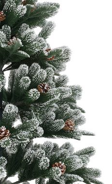 Myflair Möbel & Accessoires Künstlicher Weihnachtsbaum Weihnachtsdeko, Snow on Green, künstlicher Christbaum, Tannenbaum, mit leicht beschneiten Ästen und Tannenzapfen
