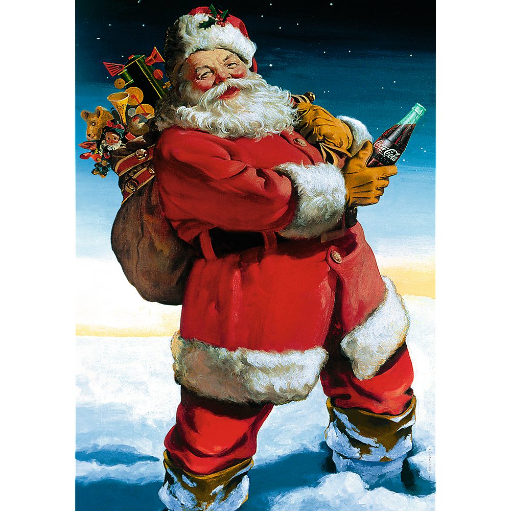 Trefl Puzzle Coca-Cola Weihnachtsmann im Schnee 1000 Teile Puzzle, 1000 Puz günstig online kaufen