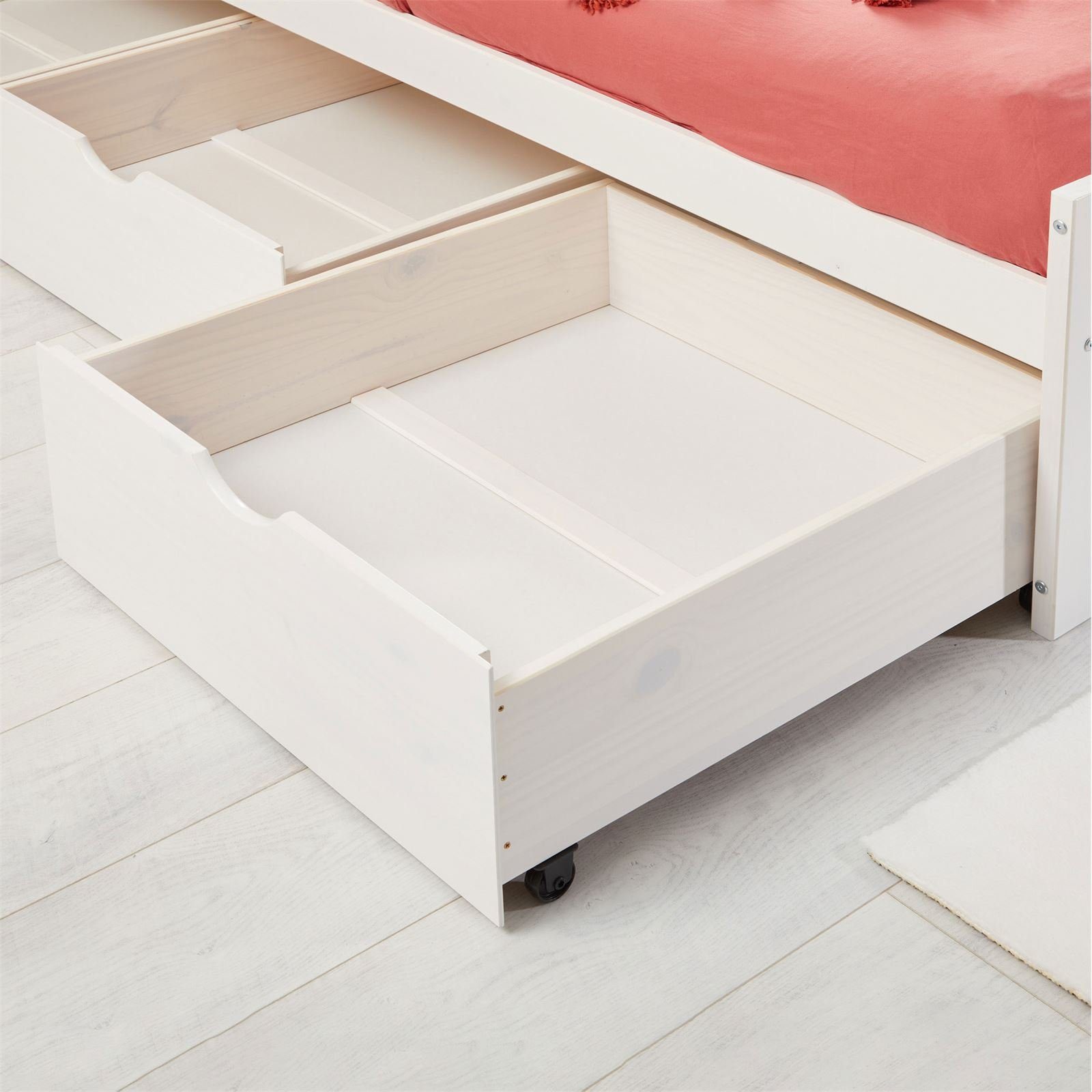 IDIMEX Funktionsbett MIA, Bett mit Stauraum Jugendbett Funktionsbett Gästebett Tagesbett 90x190