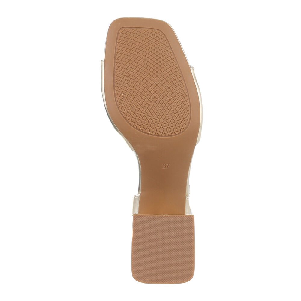 Ital-Design Damen Elegant Sandalette (86192620) Blockabsatz Sandalen & Sandaletten in Weiß