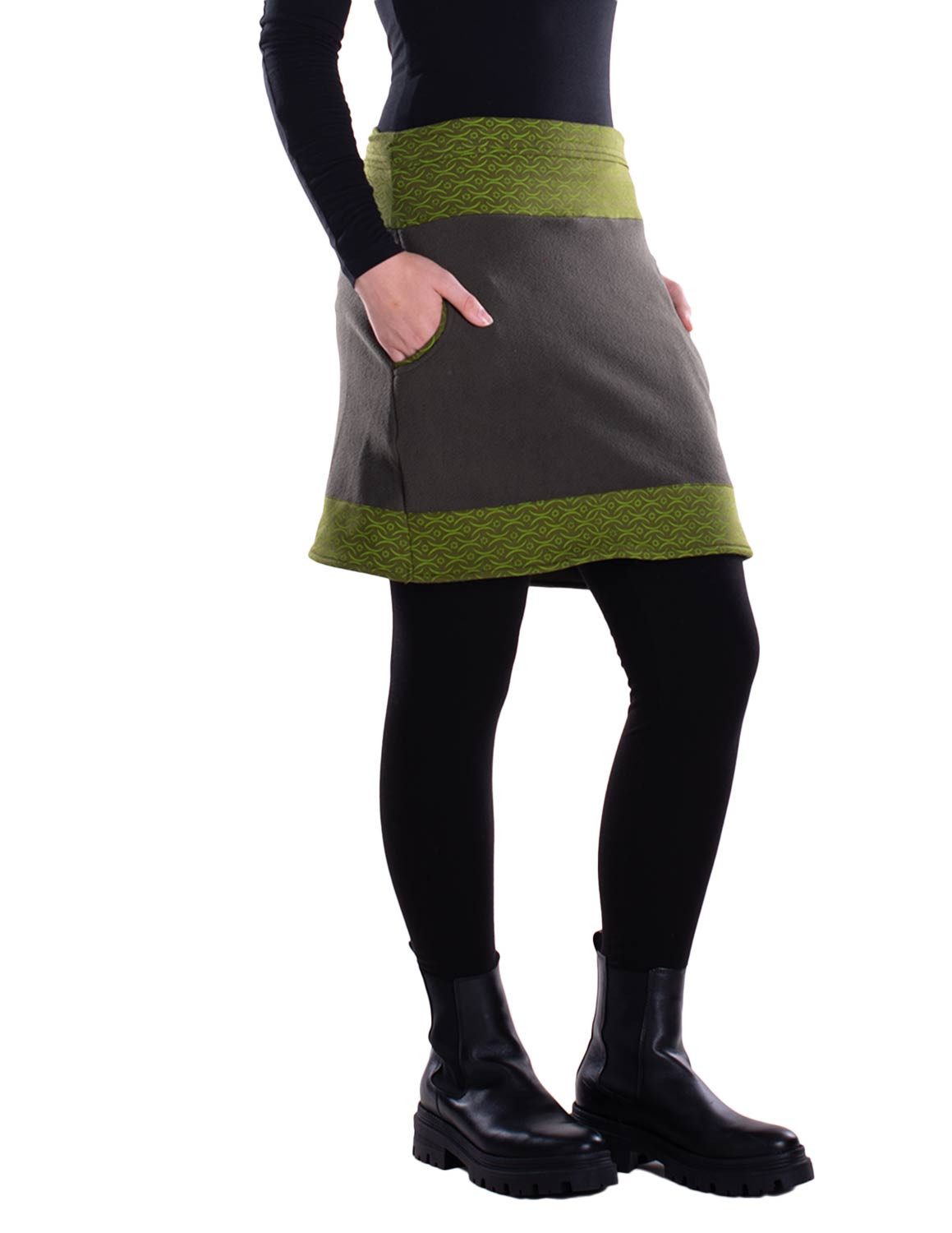 Vishes A-Linien-Rock Thermorock warmer Damen Winterrock kurz Taschenrock au günstig online kaufen