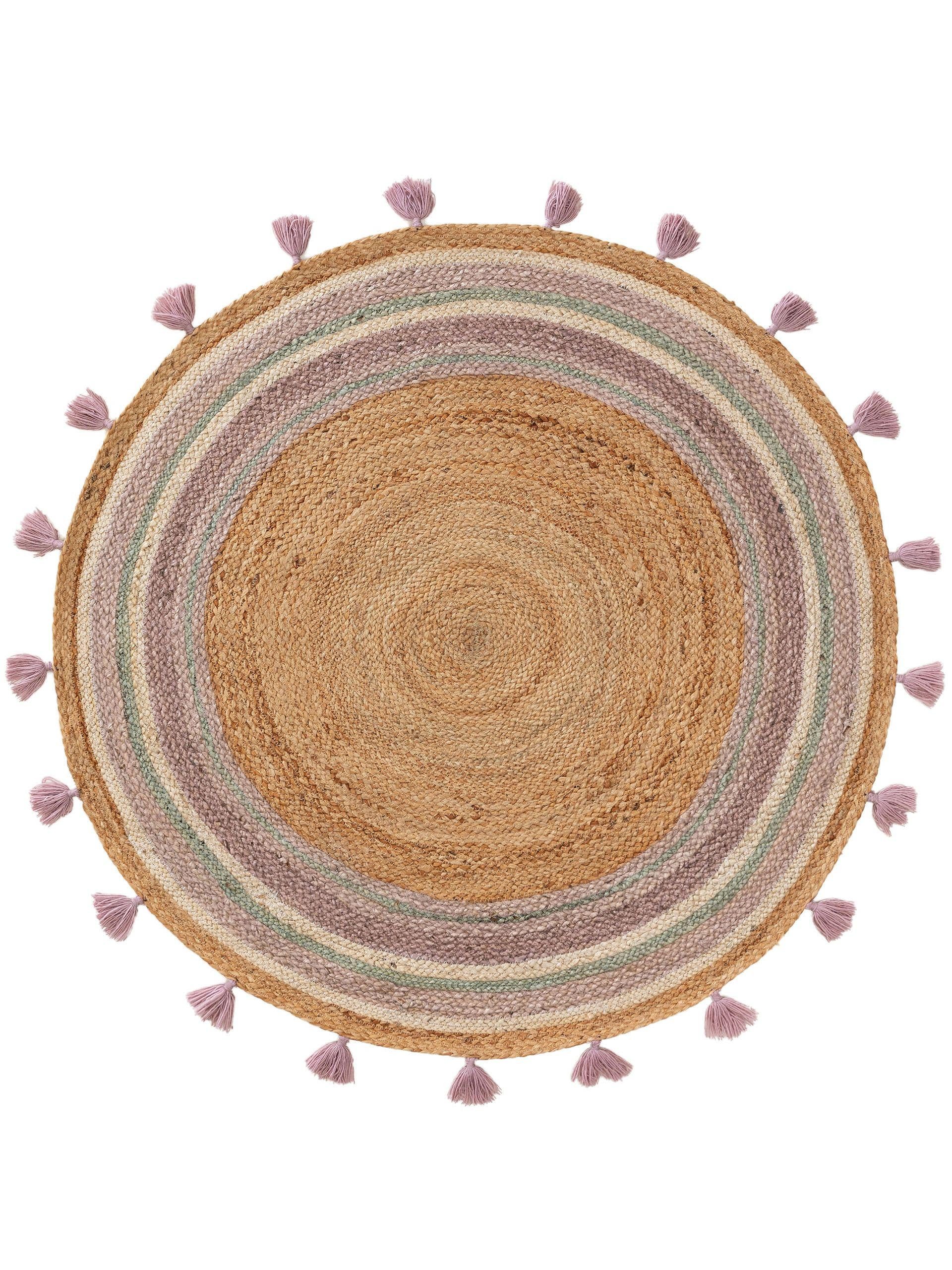 benuta Kinderteppich Lovis, rund, Höhe: 5 mm, Kunstfaser, Berber, Ethno-Sty günstig online kaufen