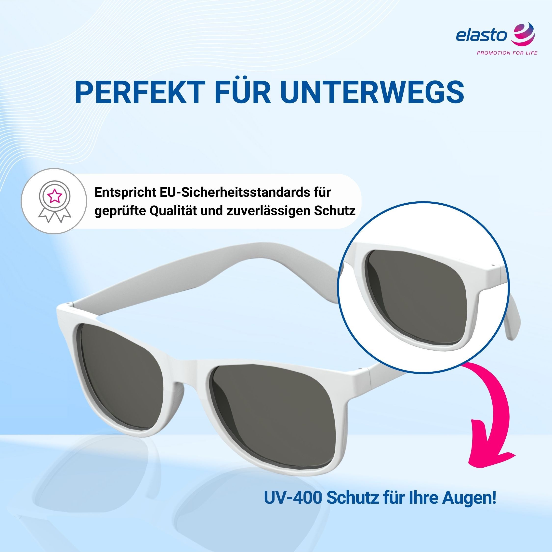 elasto Sonnenbrille BEACH Brille mit UV400 Schutz perfekt für den Sommer