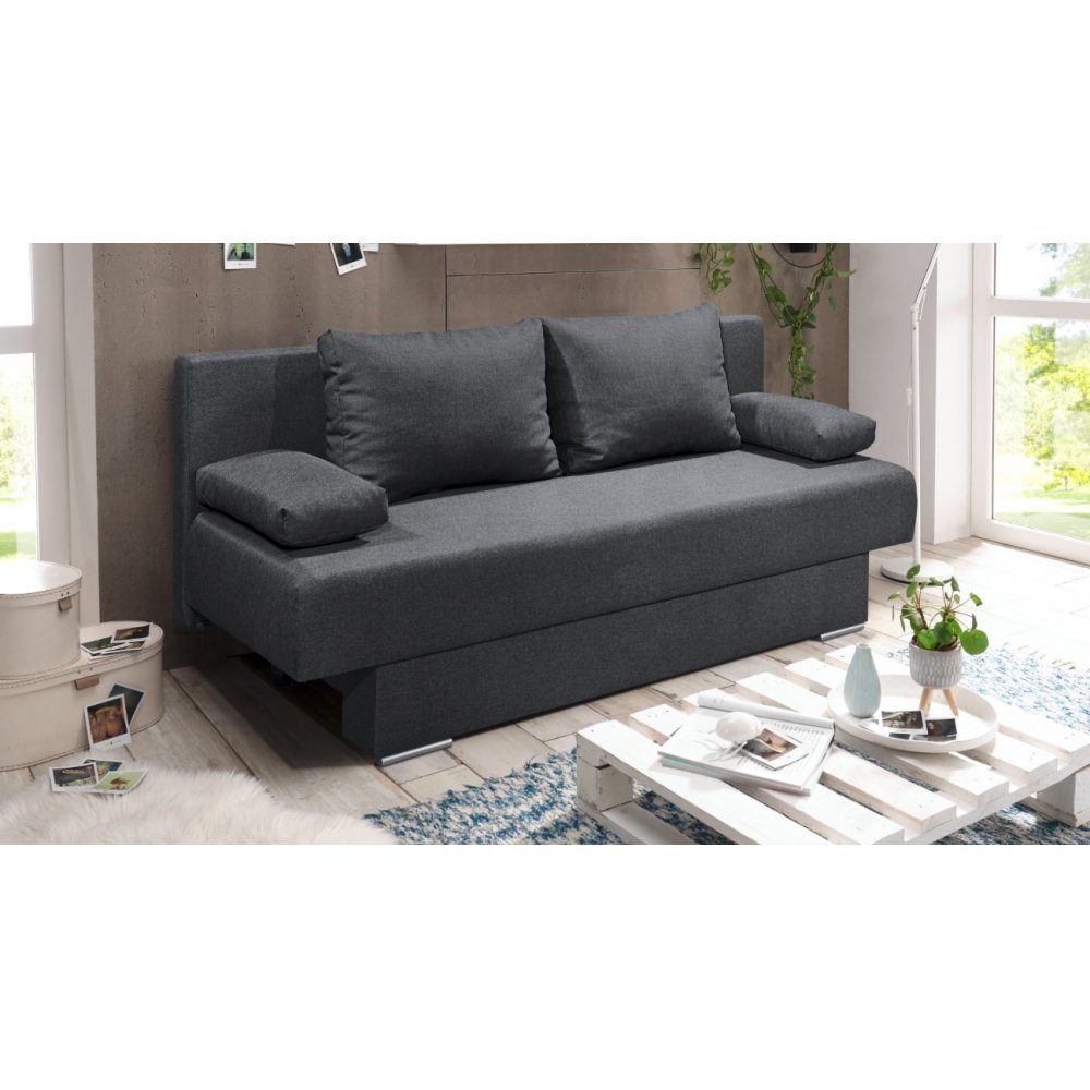 Black Red White Schlafsofa Sofa Schlafsofa Jugendsofa Sitzsofa Schlaffunktion MELANIE grau | Alle Sofas