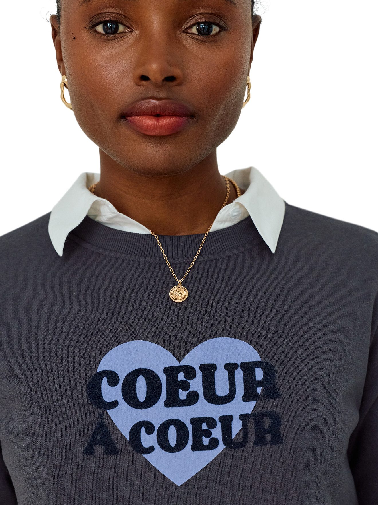 vertbaudet Umstandssweatshirt Umstands-Sweatshirt mit Herzmotiv