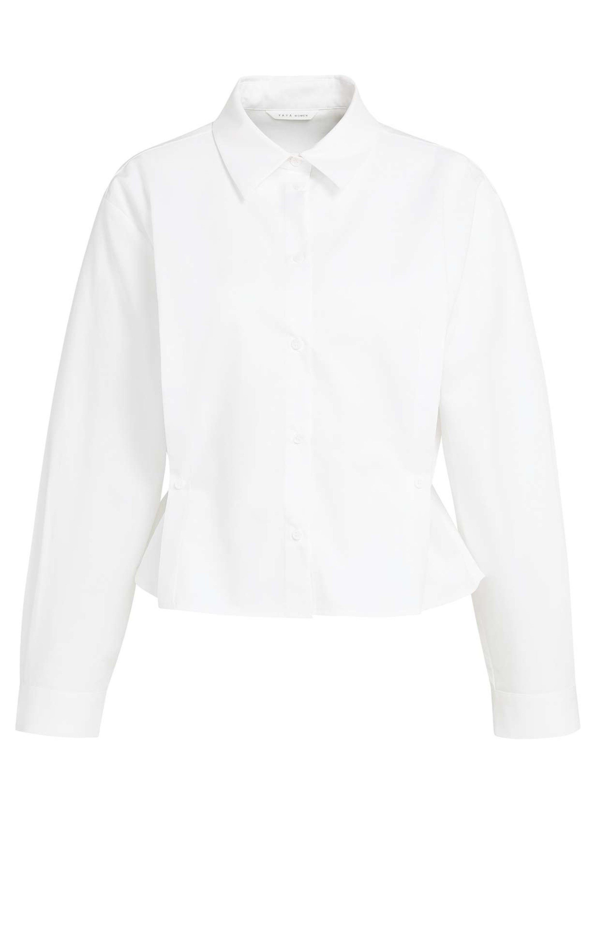 YAYA Kurzarmbluse Popeline-Bluse