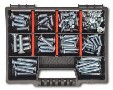 Schraubenbox24 Senkschraube Sortiment M6-M8 // 10mm-40mm, (DIN 7991 ISO 10642, 105 St., galvanisch verzinkt), 105 Stück Senkschrauben