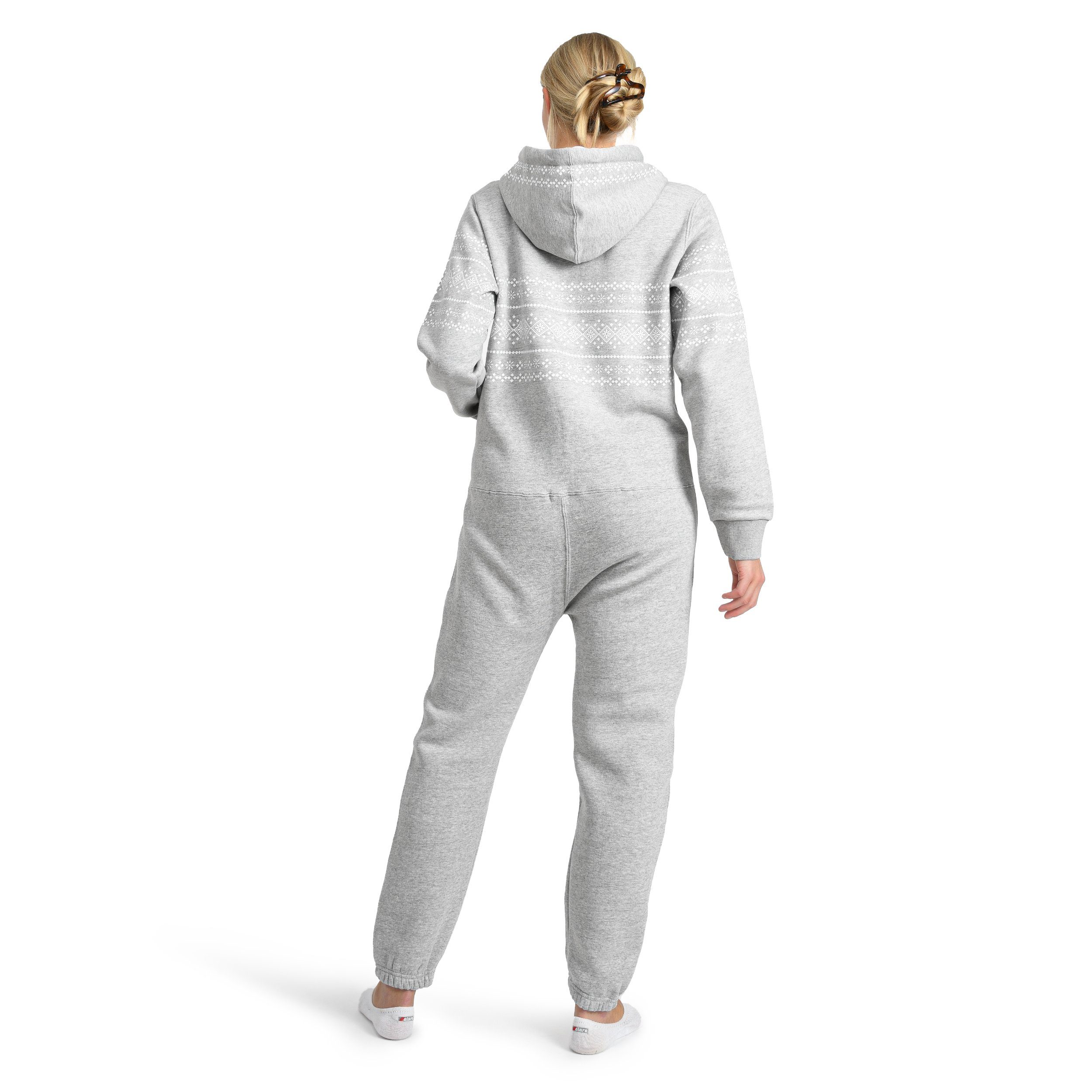 Jogging Einteiler Training Jumpsuit Finchgirl Anzug Overall FG117 Jumpsuit Damen Hellgrau