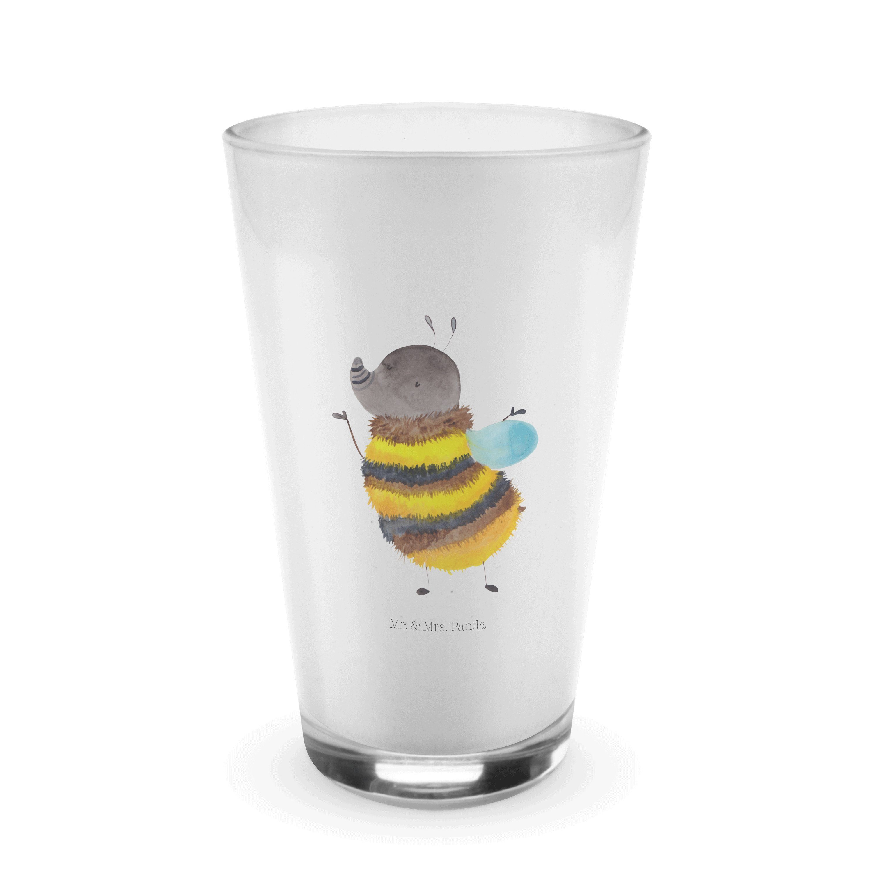 Mr. & Mrs. Panda Glas Hummel flauschig - Transparent - Geschenk, Natur, Tiere, Biene, Glas, Premium Glas, Fröhliche Motive