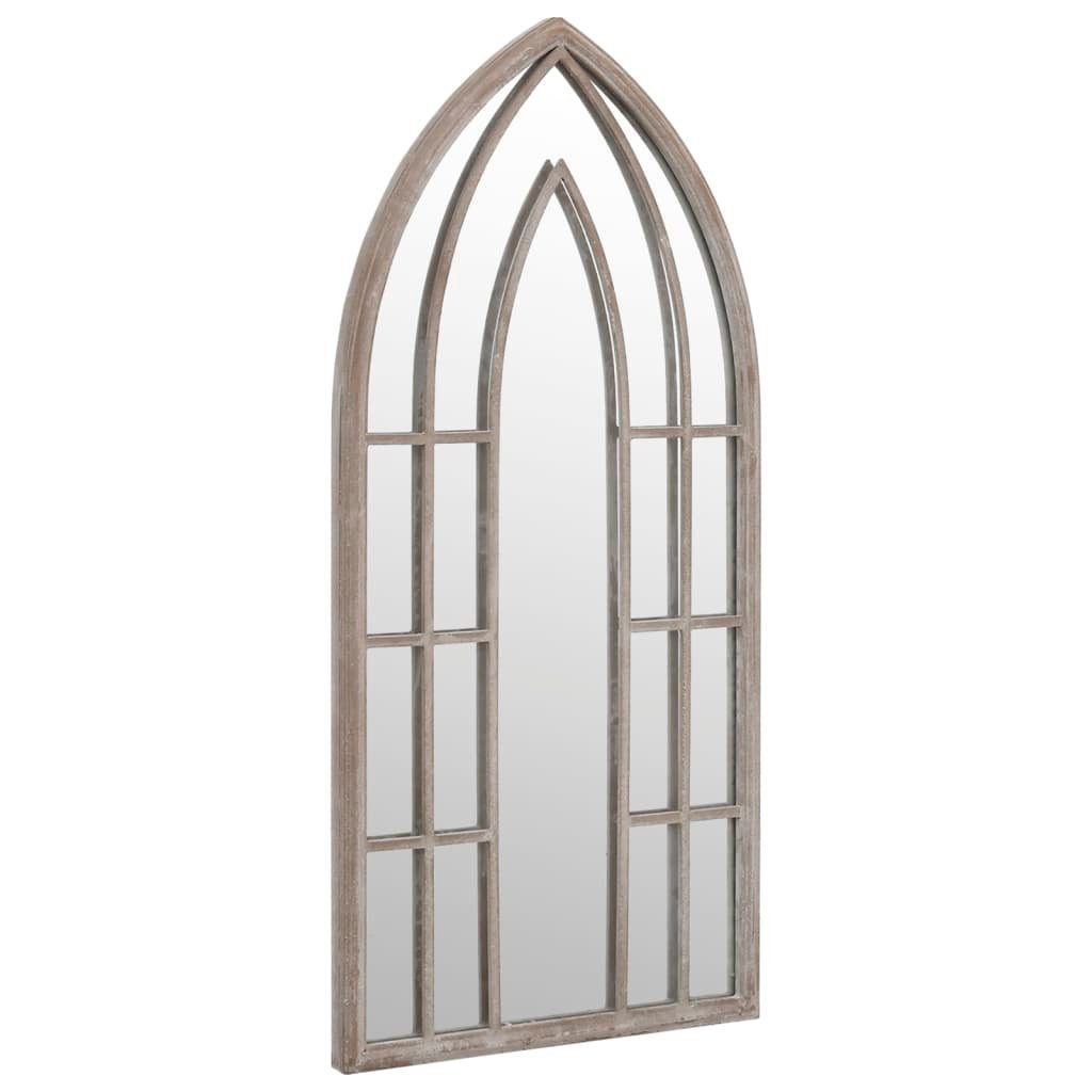 furnicato Wandspiegel Gartenspiegel Sandfarben 70 x 30 cm aus Eisen mit Rosteffekt (1-St), Antike Wanddeko mit vorgebohrtem Loch für eine sichere Befestigung