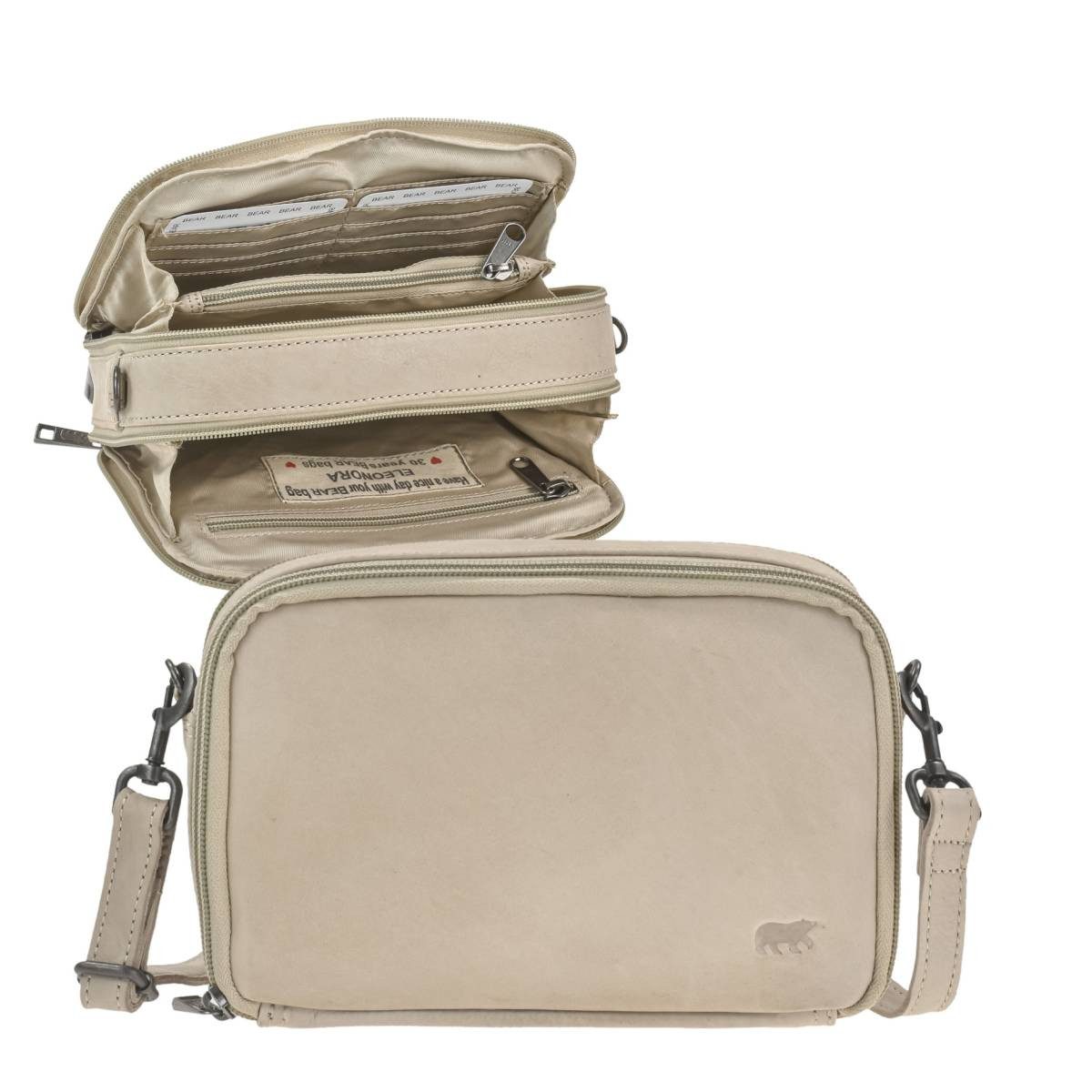 Umhängetasche "Eleonora" Schultertasche Leder 22x15cm kompakt