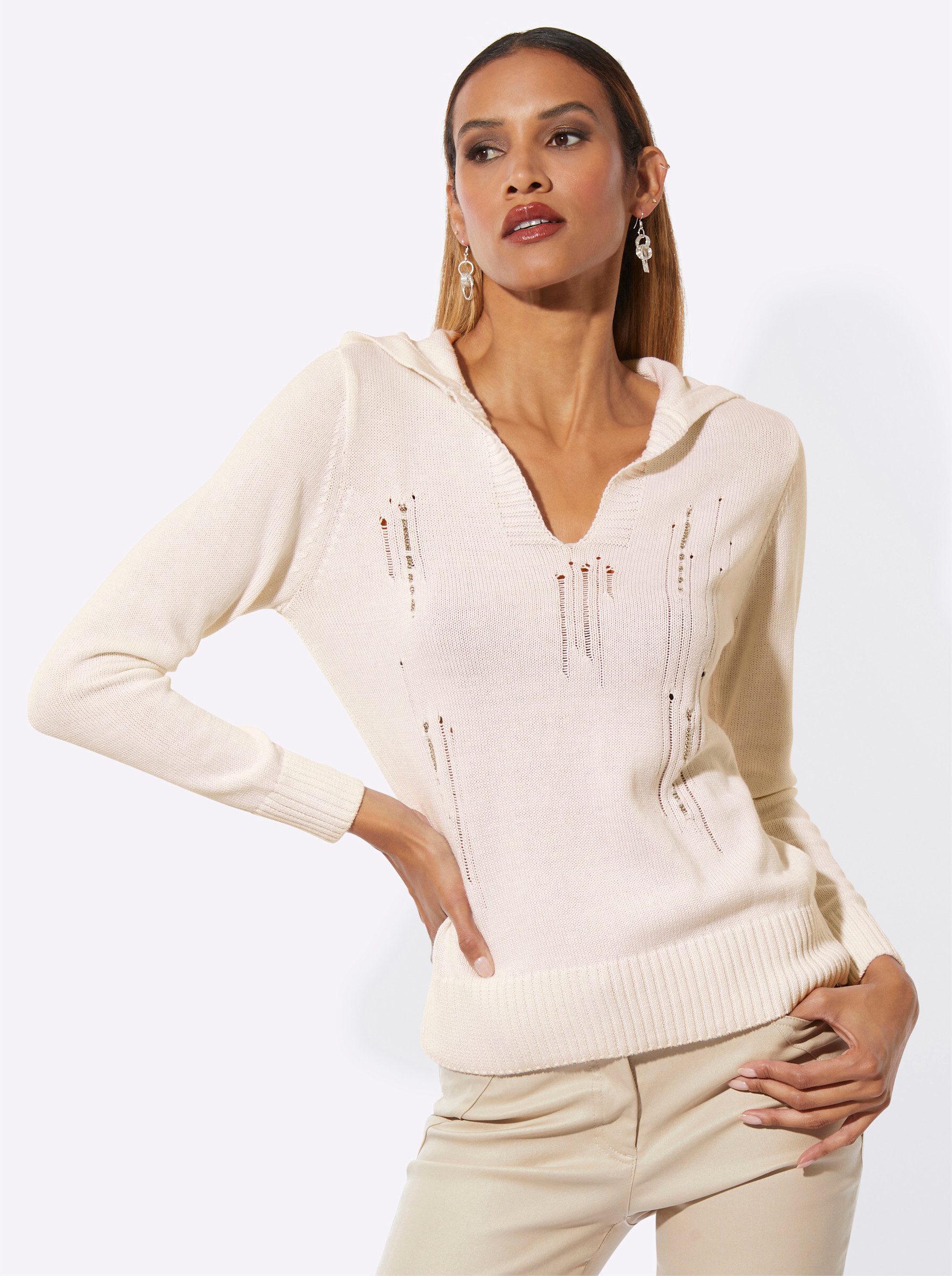 creation L Strickpullover Pullover Langarm Jersey