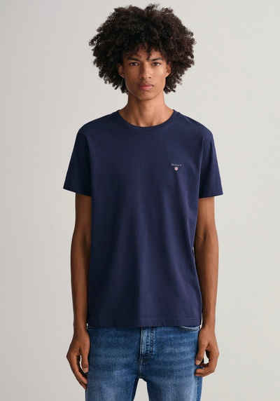 Gant T-Shirt »ORIGINAL SS T-SHIRT« mit kleiner Kontrast-Logostickerei