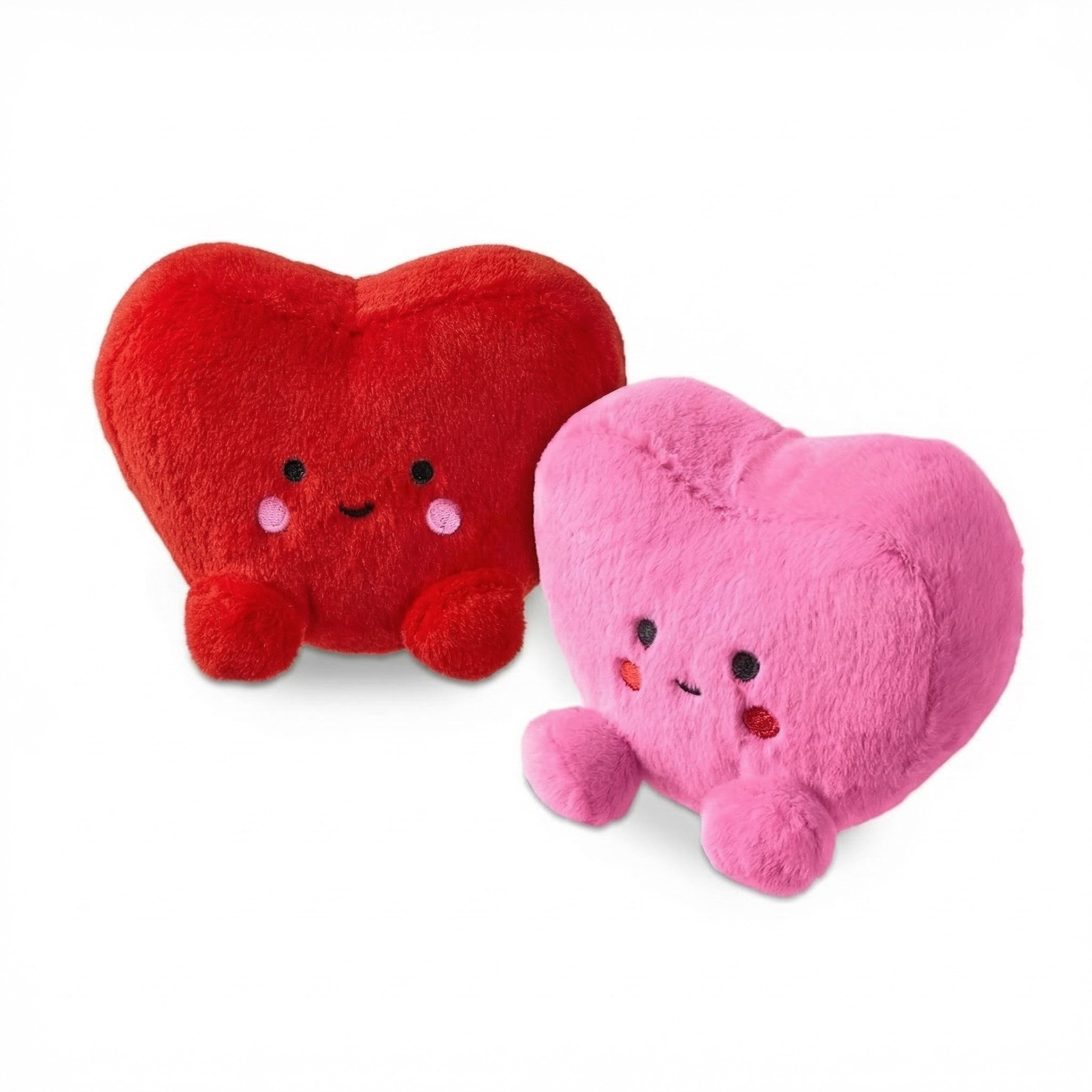 LK Trend & Style Plüschfigur Herz (prima Geschenk zum Schulstart, 2-St., Kuschlig Flauschig), zauberhaftes Geschenk für deinen Lieblingsmensch