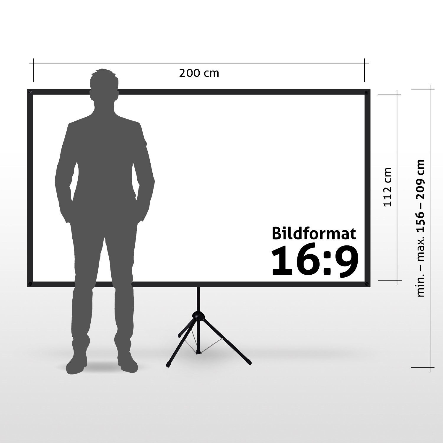 ESMART ESMART Germany X-Type Stativ Leinwand Stativleinwand (X-Type)