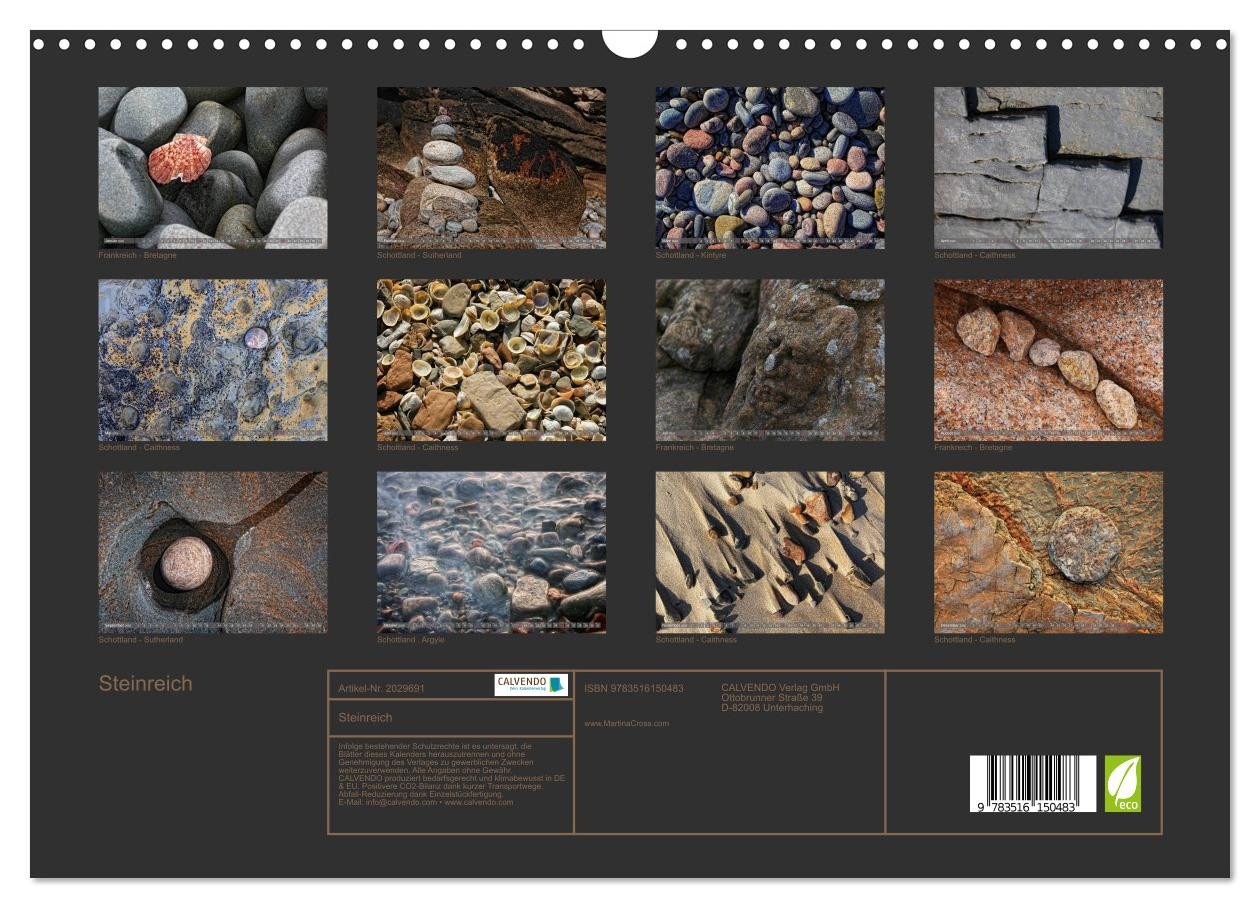 Thumbnail - CALVENDO Wandkalender Steinreich (Wandkalender 2026 DIN A3 quer), CALVENDO Monatskalender