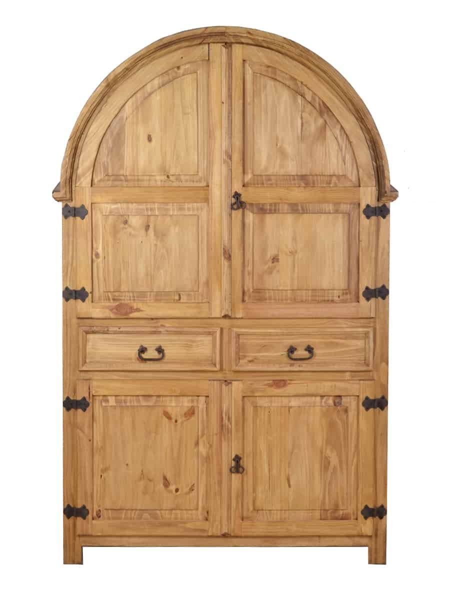 MiaMöbel Kleiderschrank Mexico aus massivem Pinienholz Honig