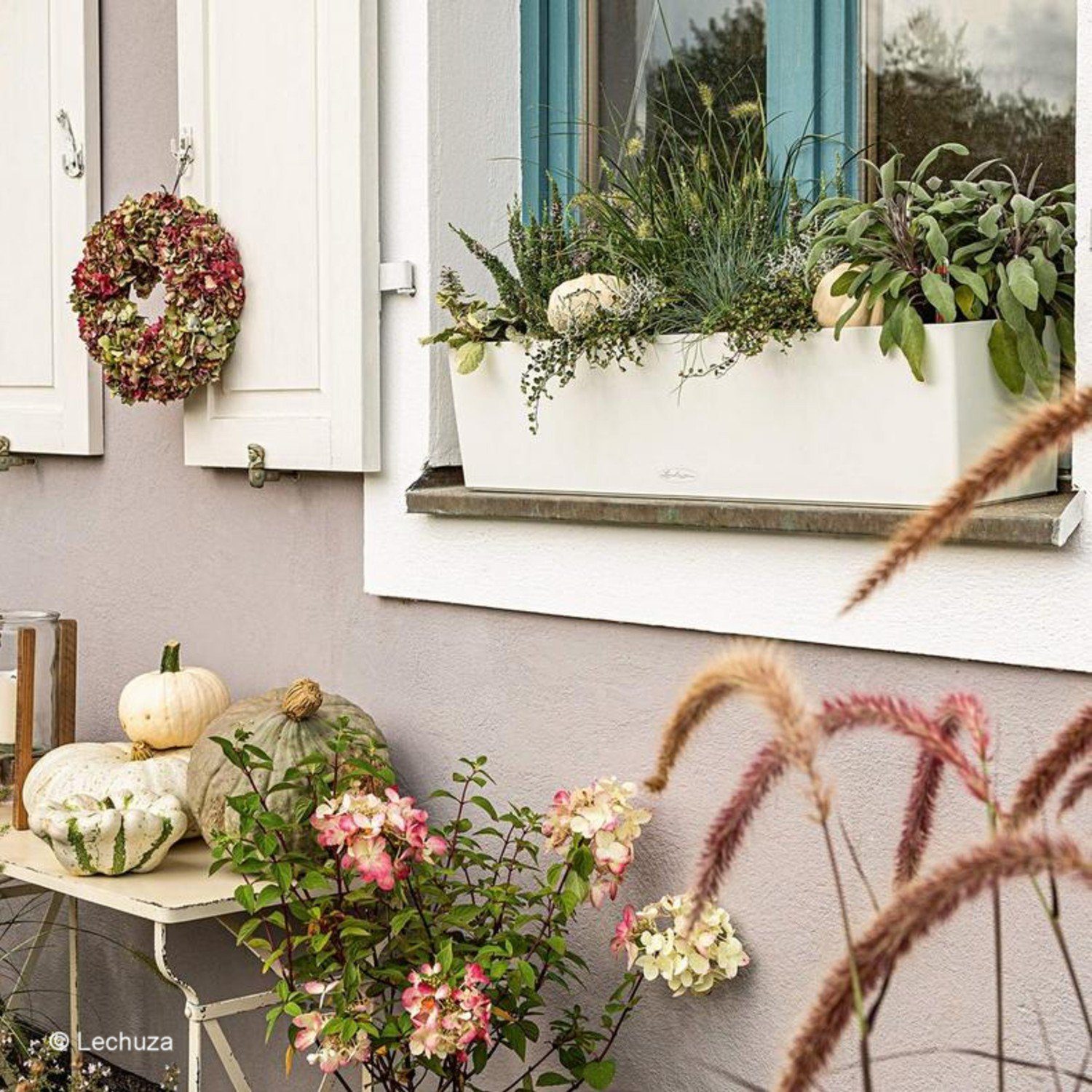 Lechuza® Balkonkasten Balconera Color 80 weiß (Komplettset)