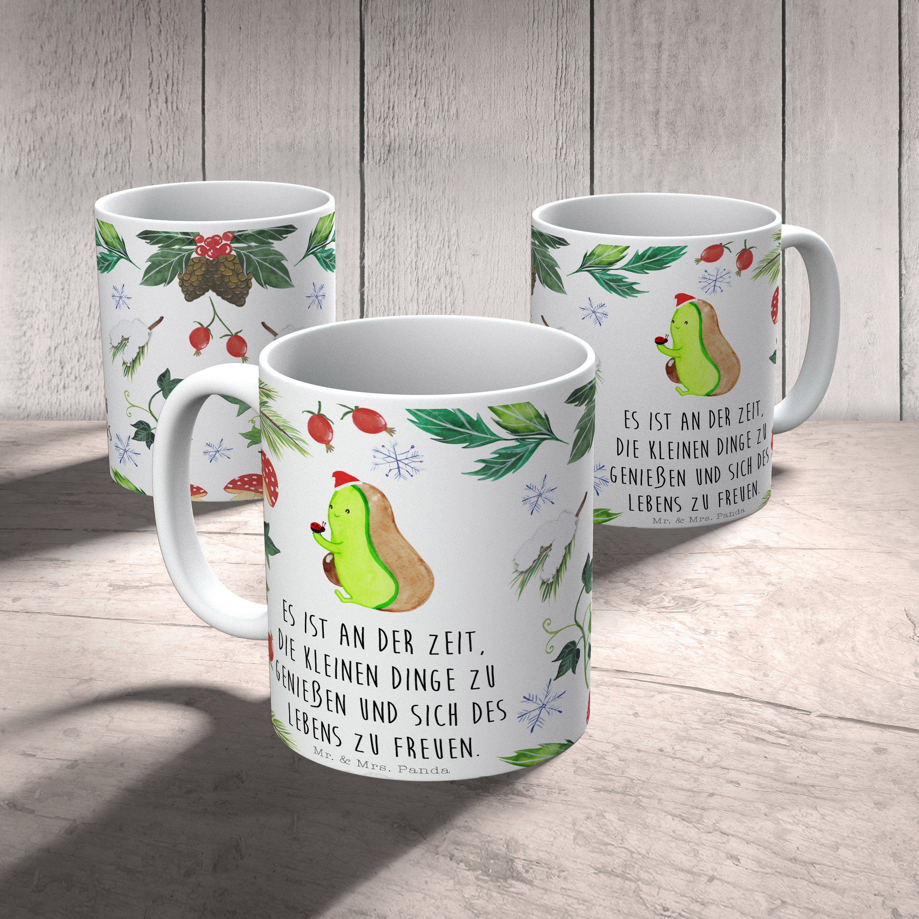 Weiß Keramik Mr. Weihnachten, Nikolaus, Mrs. Geschenk, & Tasse Dinge kleine - Panda Heilig, Avocado -