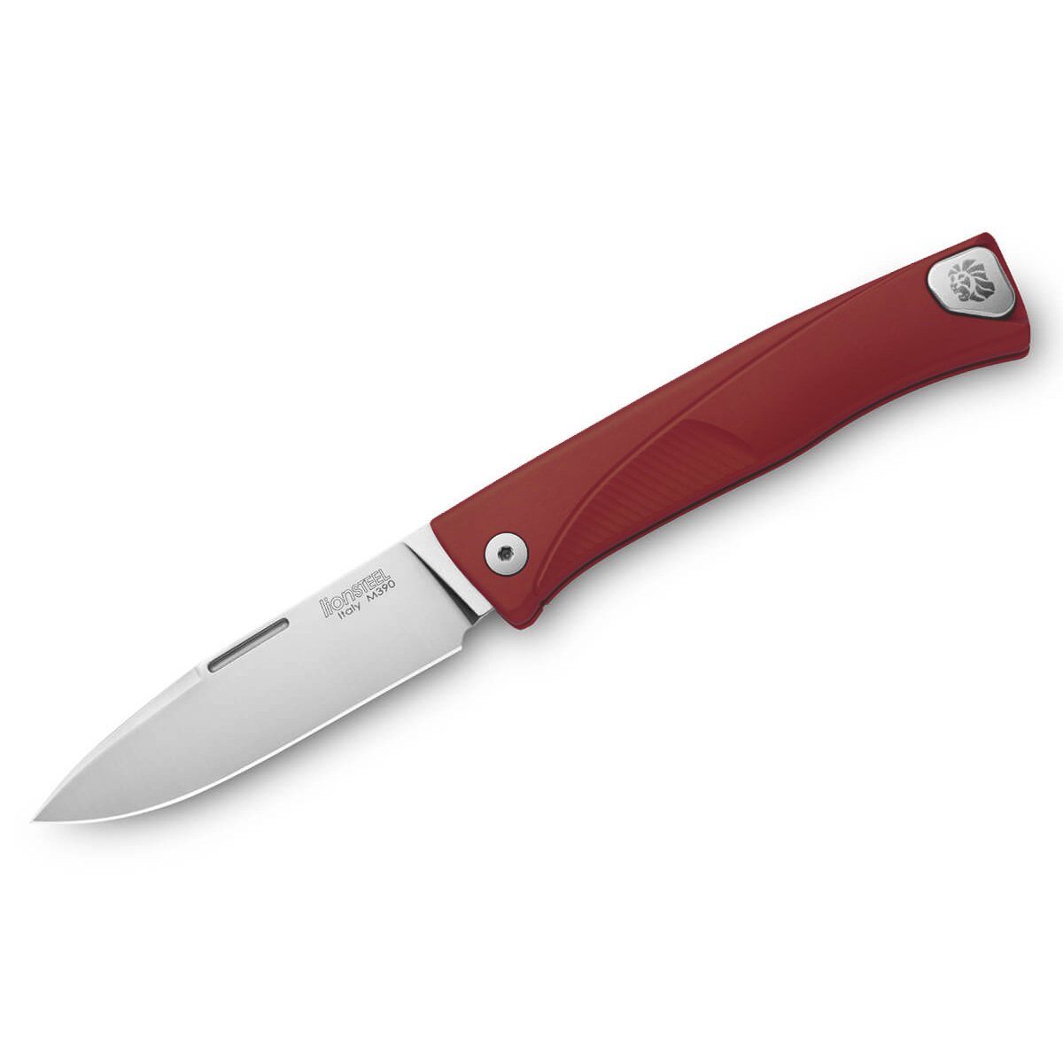 LionSteel Taschenmesser Thrill Red Slipjoint Clip, Klappmesser Klinge Droppoint