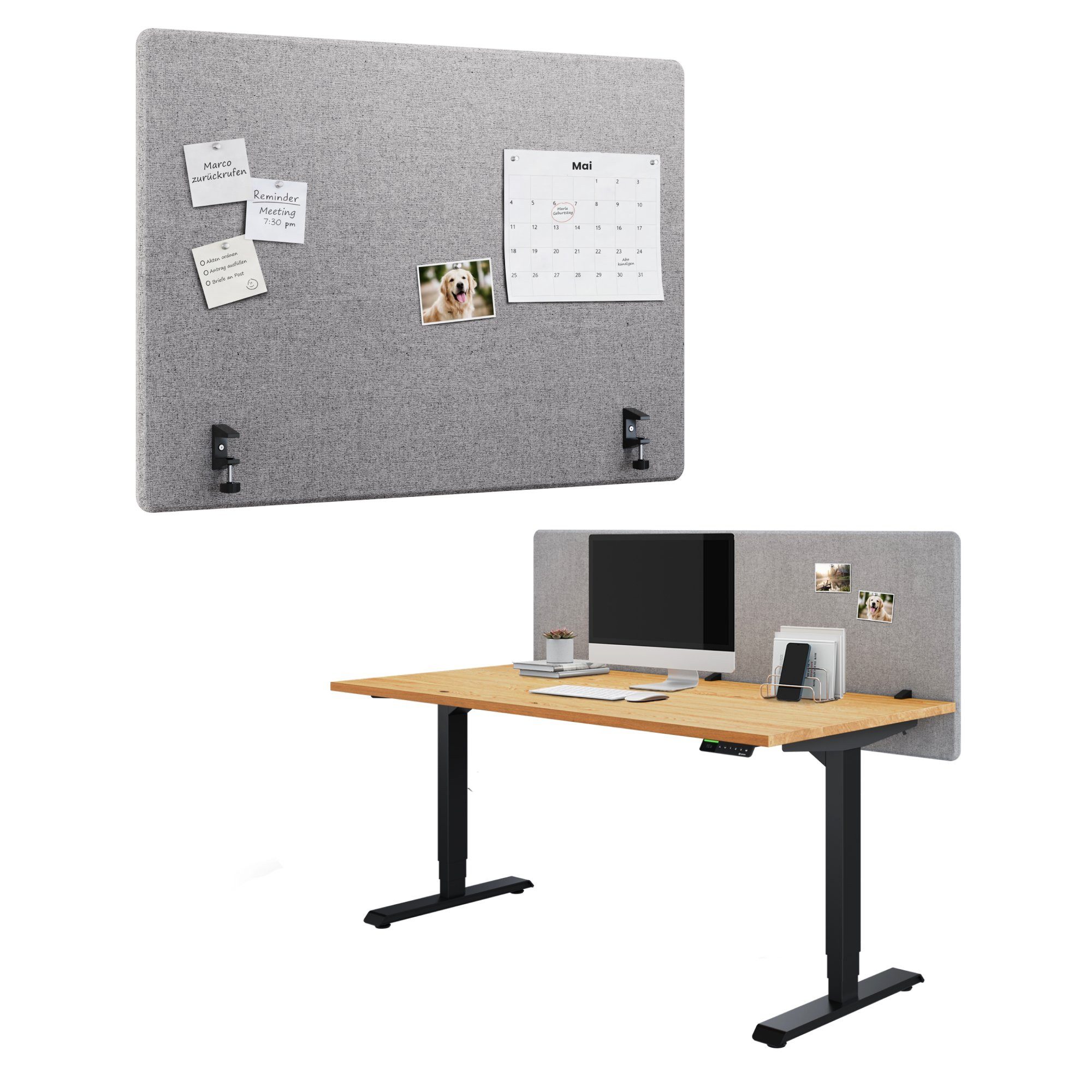 Ergotopia Raumteiler Akustik Trennwand Schreibtisch