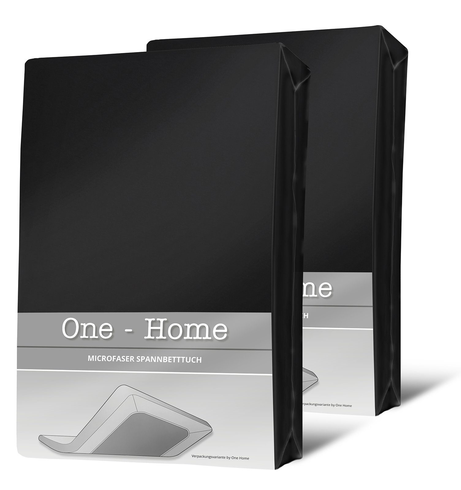 One Home Spannbettlaken, Microfaser, Gummizug: rundum, (2 Stück), Double Pa günstig online kaufen