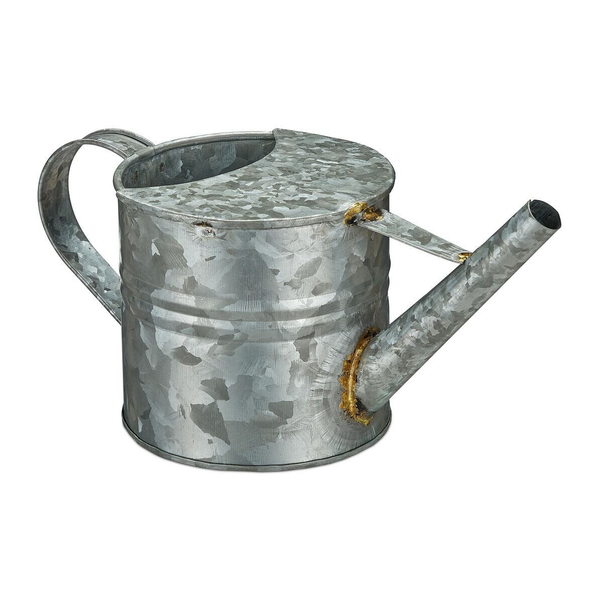relaxdays Gießkanne, aus Metall, 1,3 Liter