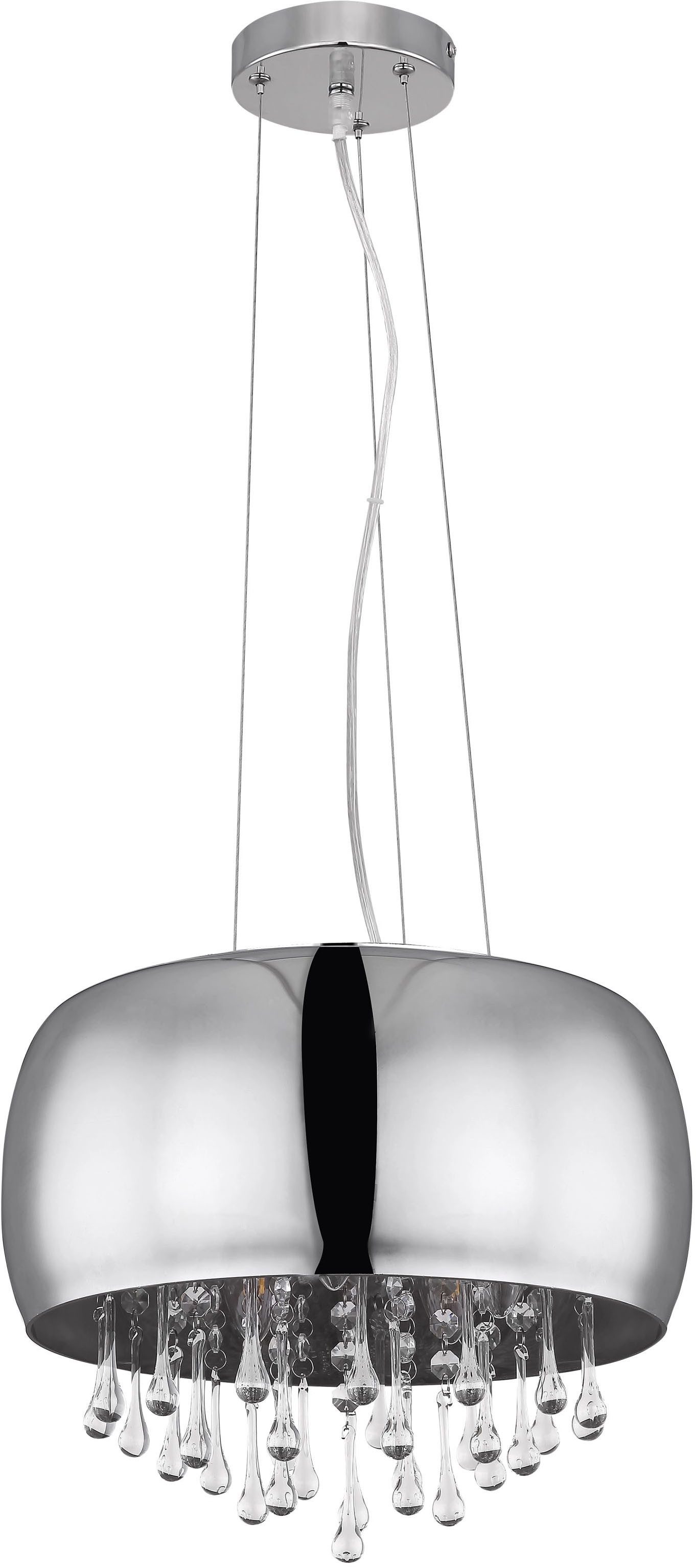 GLOBO LIGHTING Pendelleuchte KALLA, ohne Leuchtmittel, Kristalle, Hängeleuchte, Hängeleuchte, Wohnzimmer, Esstisch