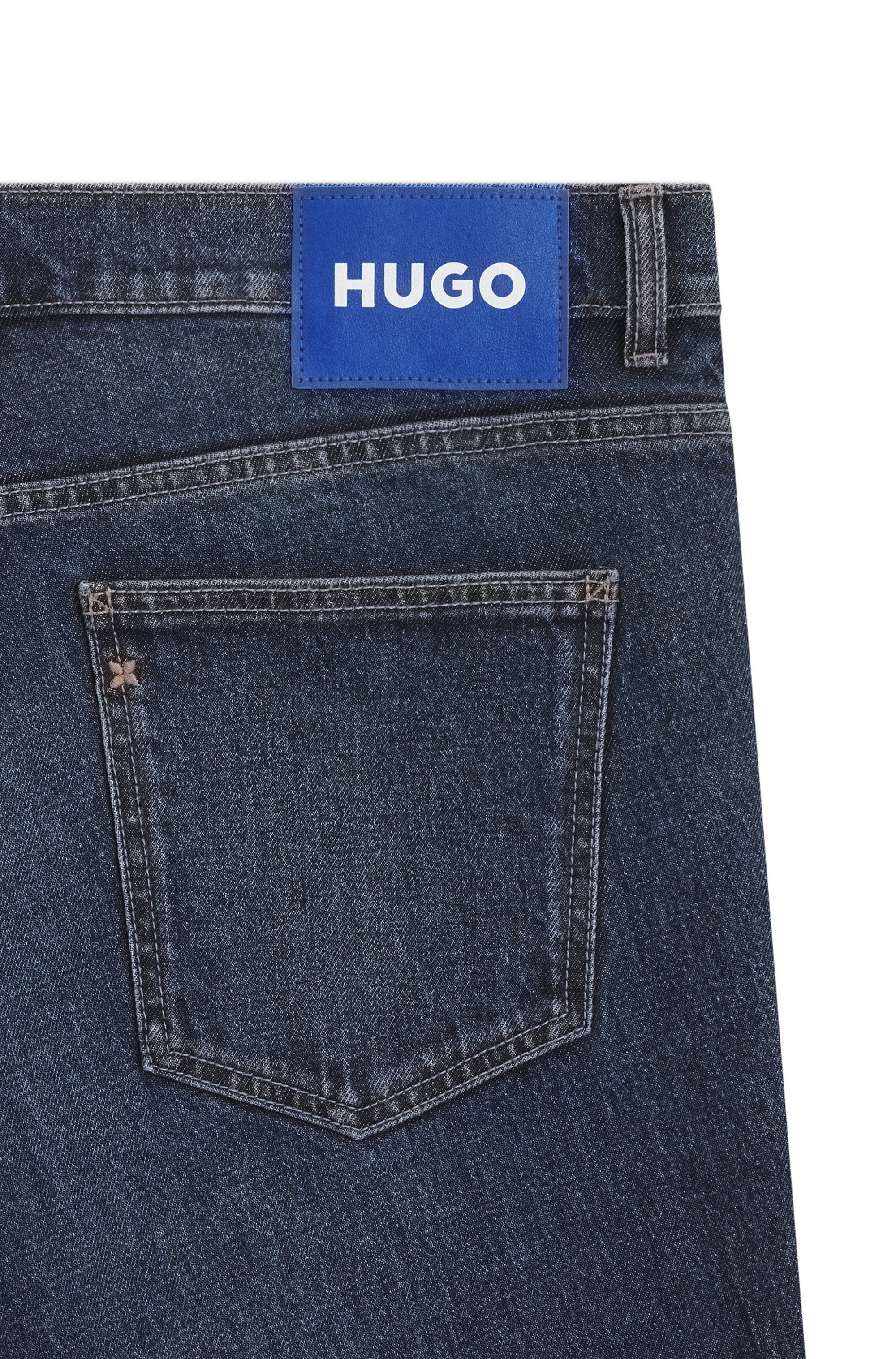 HUGO Tapered-fit-Jeans Brody mit Stone-washed-Finish