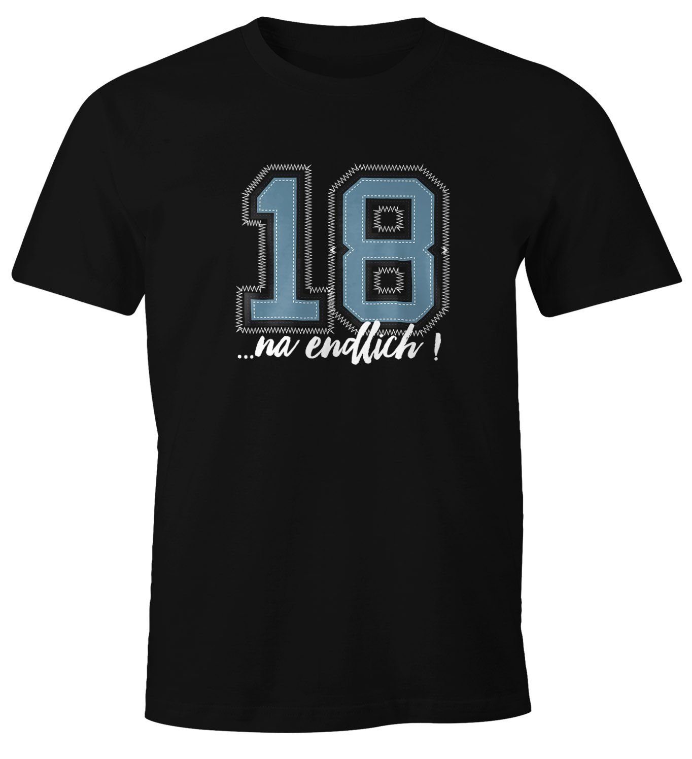 MoonWorks Print-Shirt Herren T-Shirt Geburtstag endlich günstig online kaufen