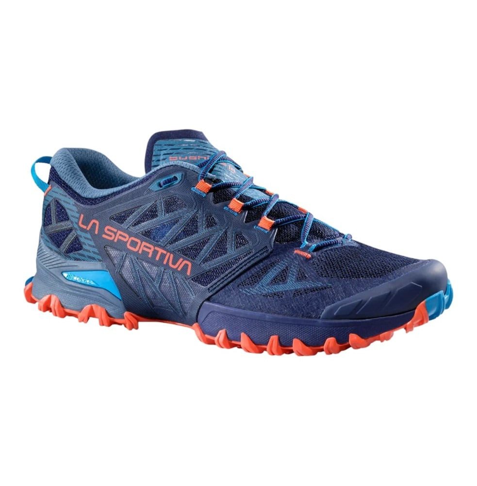 Trail-Laufschuhe Bushido III 2024 deepblau/cherryrot Herren Wanderschuh