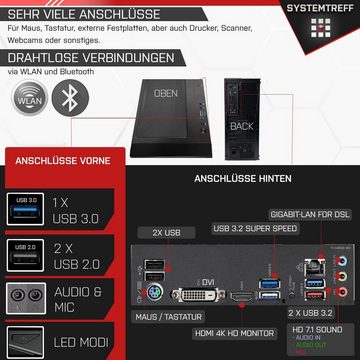 SYSTEMTREFF Gaming-PC-Komplettsystem (27", AMD Ryzen 7 5800X, GeForce RTX 4060, 32 GB RAM, 1000 GB SSD, Windows 11, WLAN)