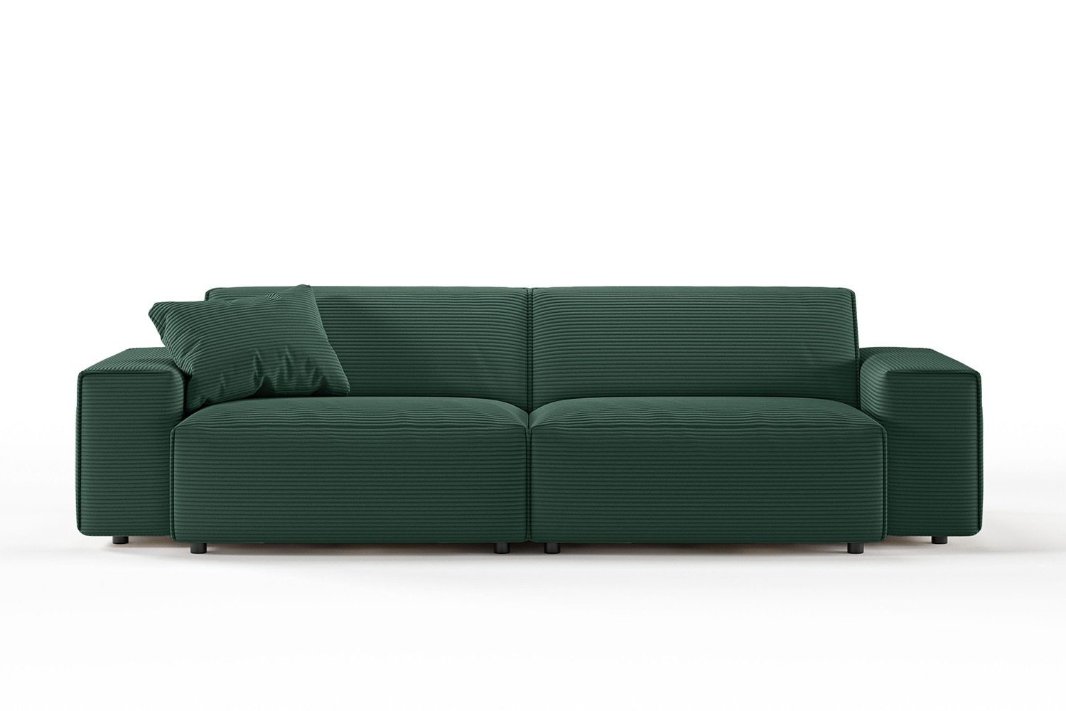 KAWOLA 3-Sitzer RANI, Sofa Cord versch. Farben smaragd | smaragd