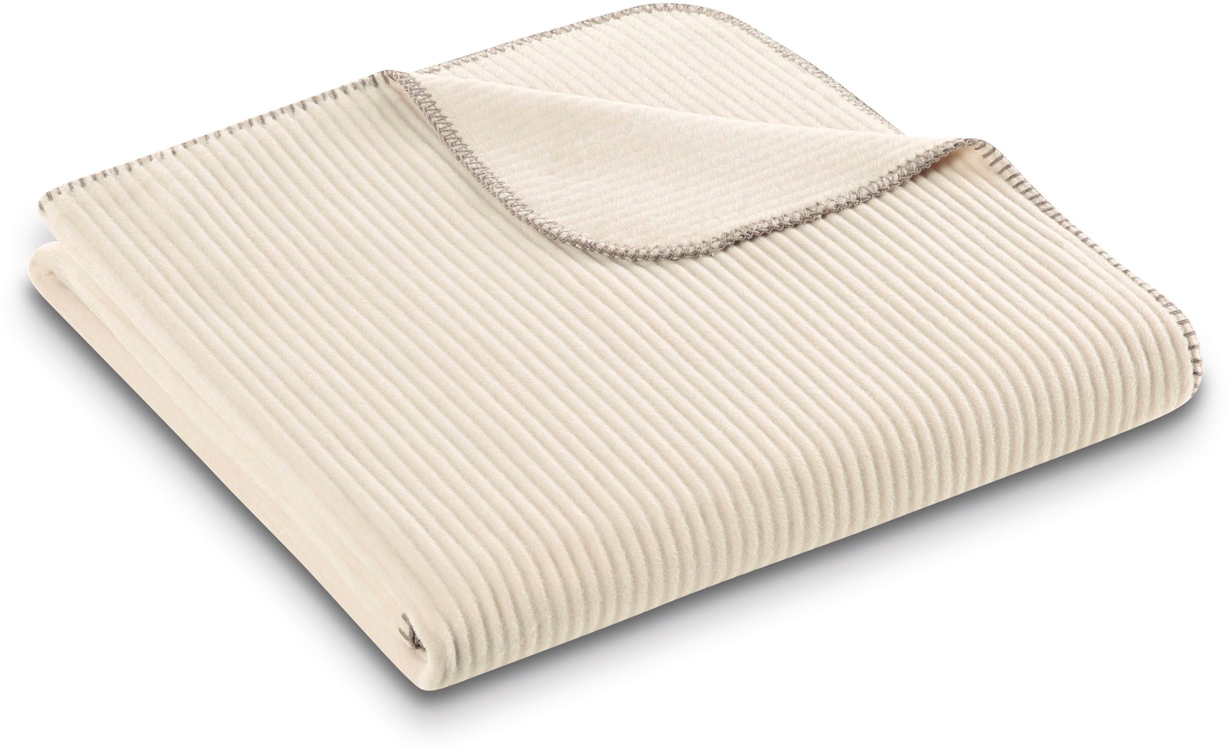 Wohndecke Feel Cord, Biederlack, mit schöner Hoch-Tief-Struktur