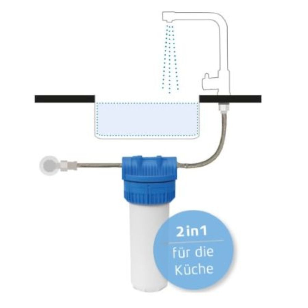 Maunawai Wasserfilter Maunawai Pi Tec 2 in 1, Wasserfilter Unterbau, Wasserfilter Küche
