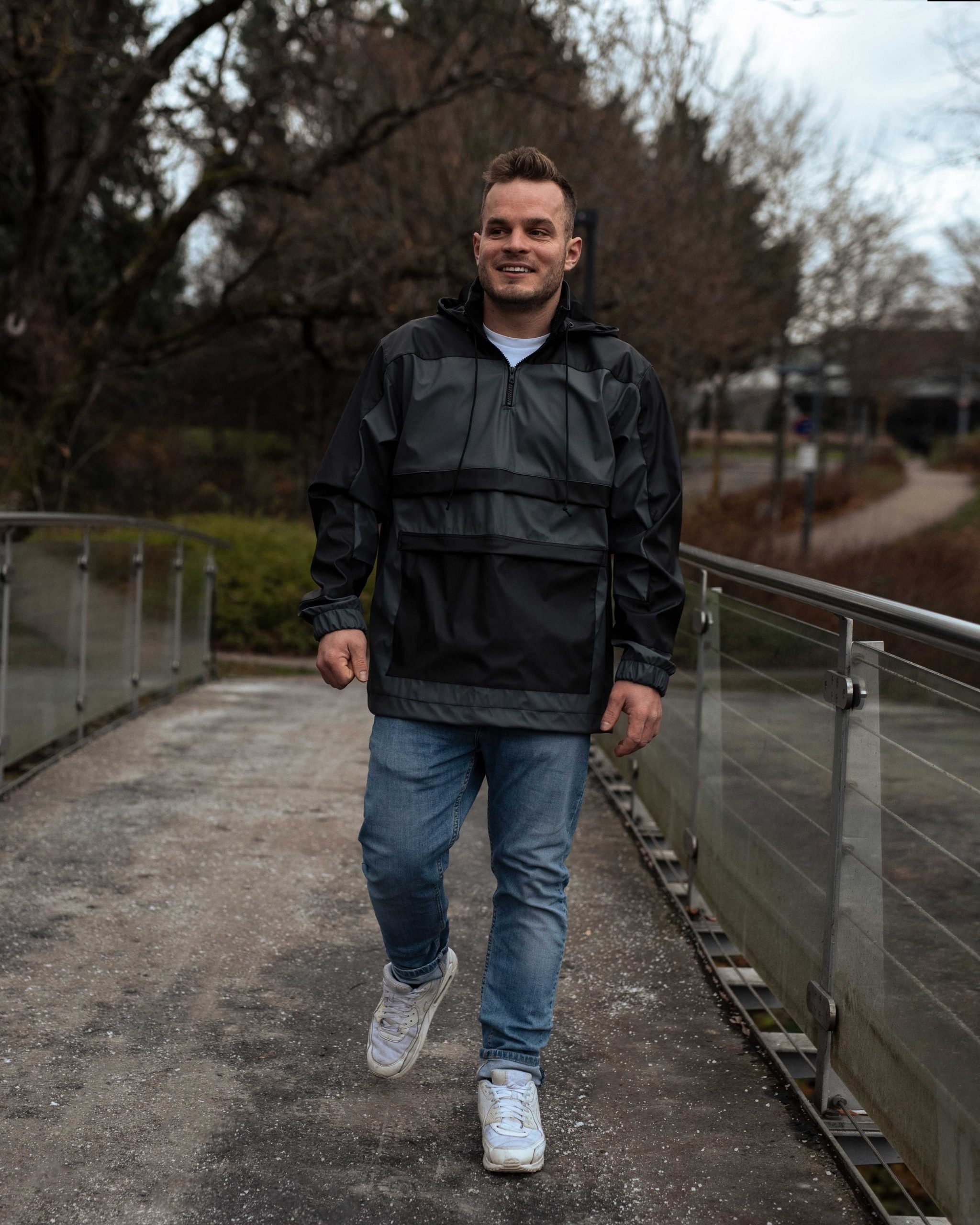 EMPIRE-THIRTEEN Regenjacke "TWO COLORED" Regenjacke mit abnehmbarer Kapuze